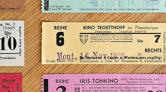 Die Geschichte des Kinotickets