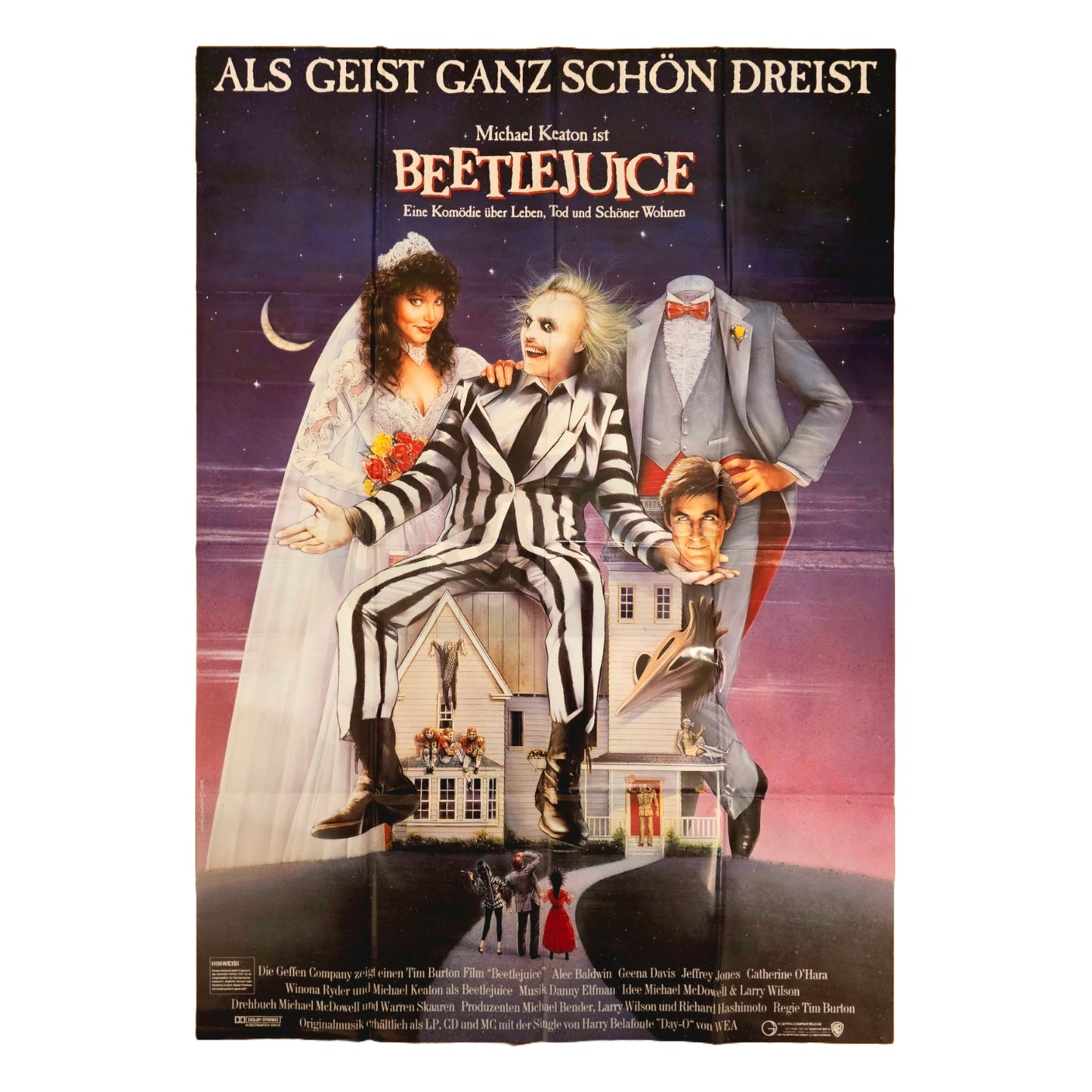 Beetlejuice 1988 Original Filmplakat A0 (Deutsch)