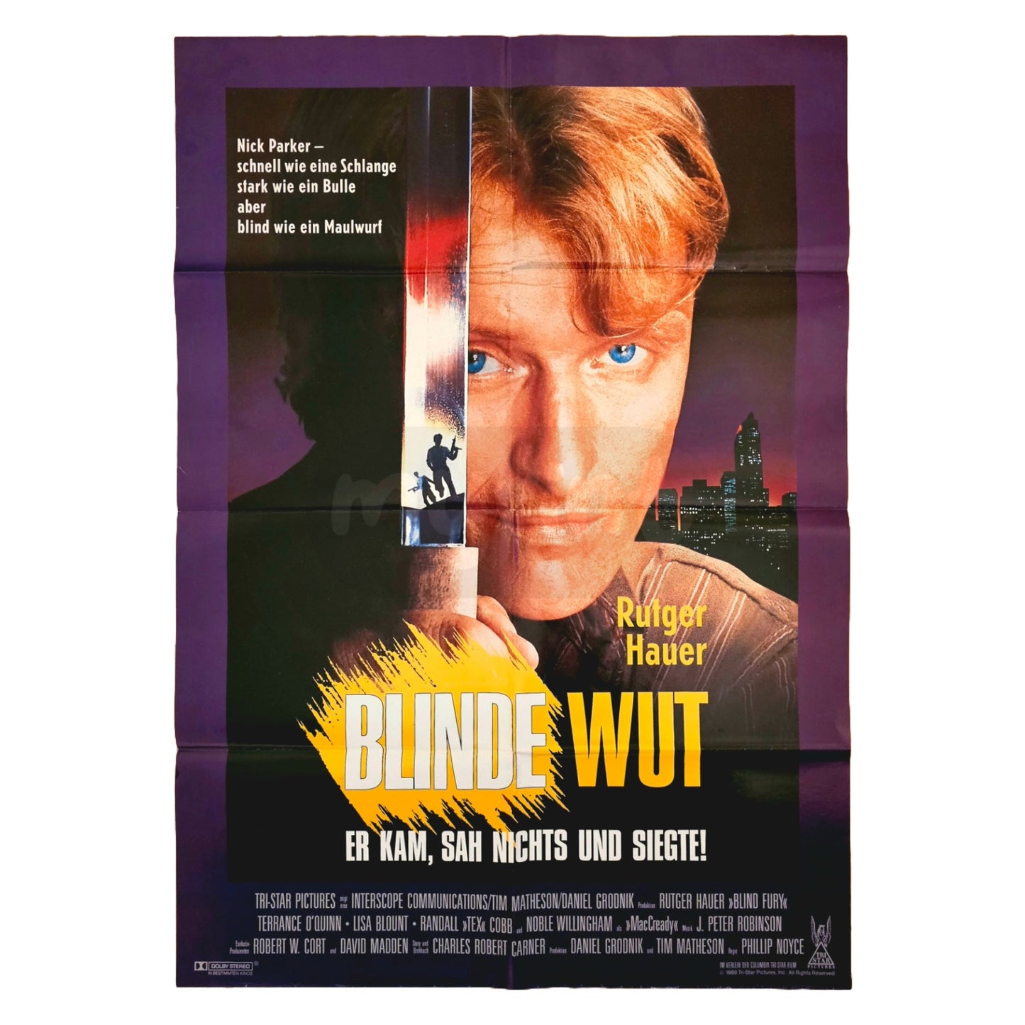 Blinde Wut 1989 Original Filmplakat A1 (Deutsch)