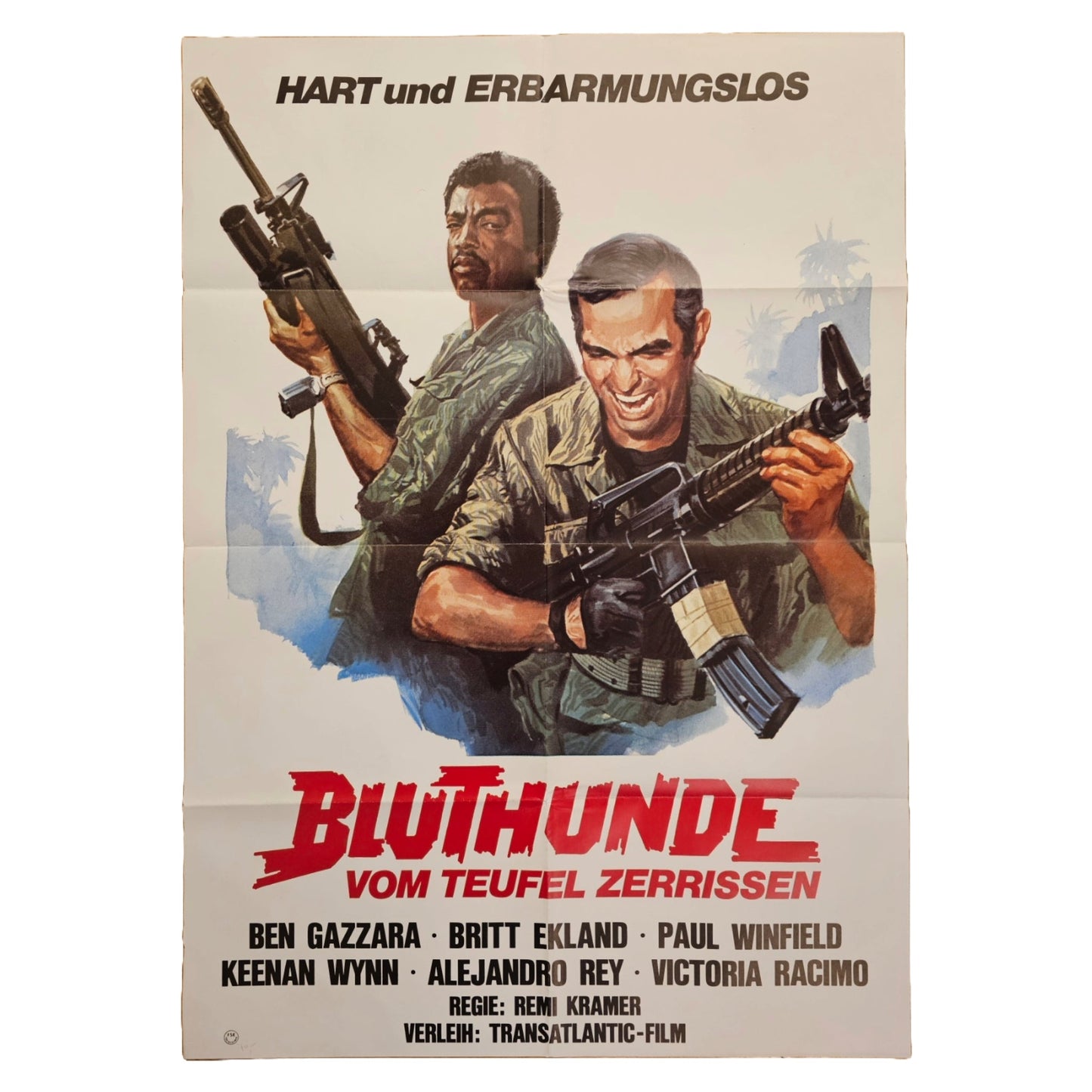 Bluthunde Vom Teufel Zerissen 1976 Original Filmplakat (Deutsch)