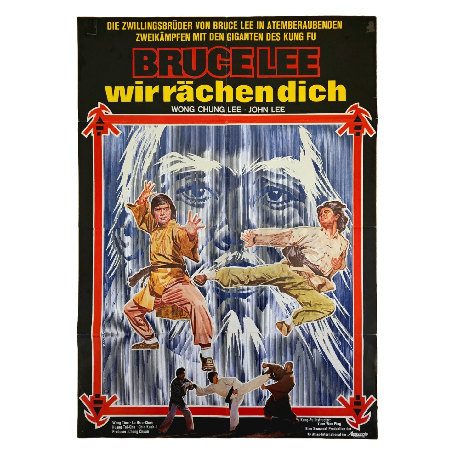 Bruce Lee wir rächen dich 1977 Original Filmplakat A1 (Deutsch)