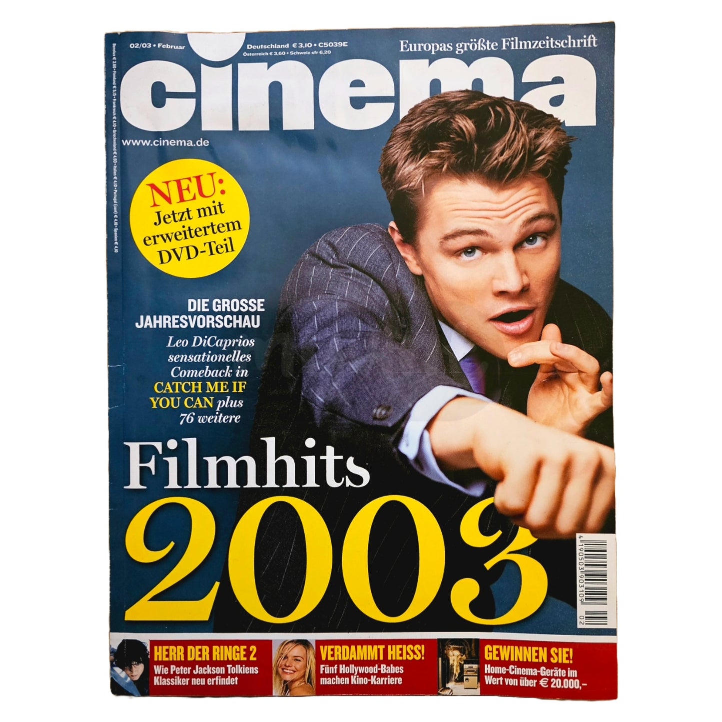 Cinema 02/03 Filmzeitschrift (Heft 297) Kinomagazin Leonardo DiCaprio 2003