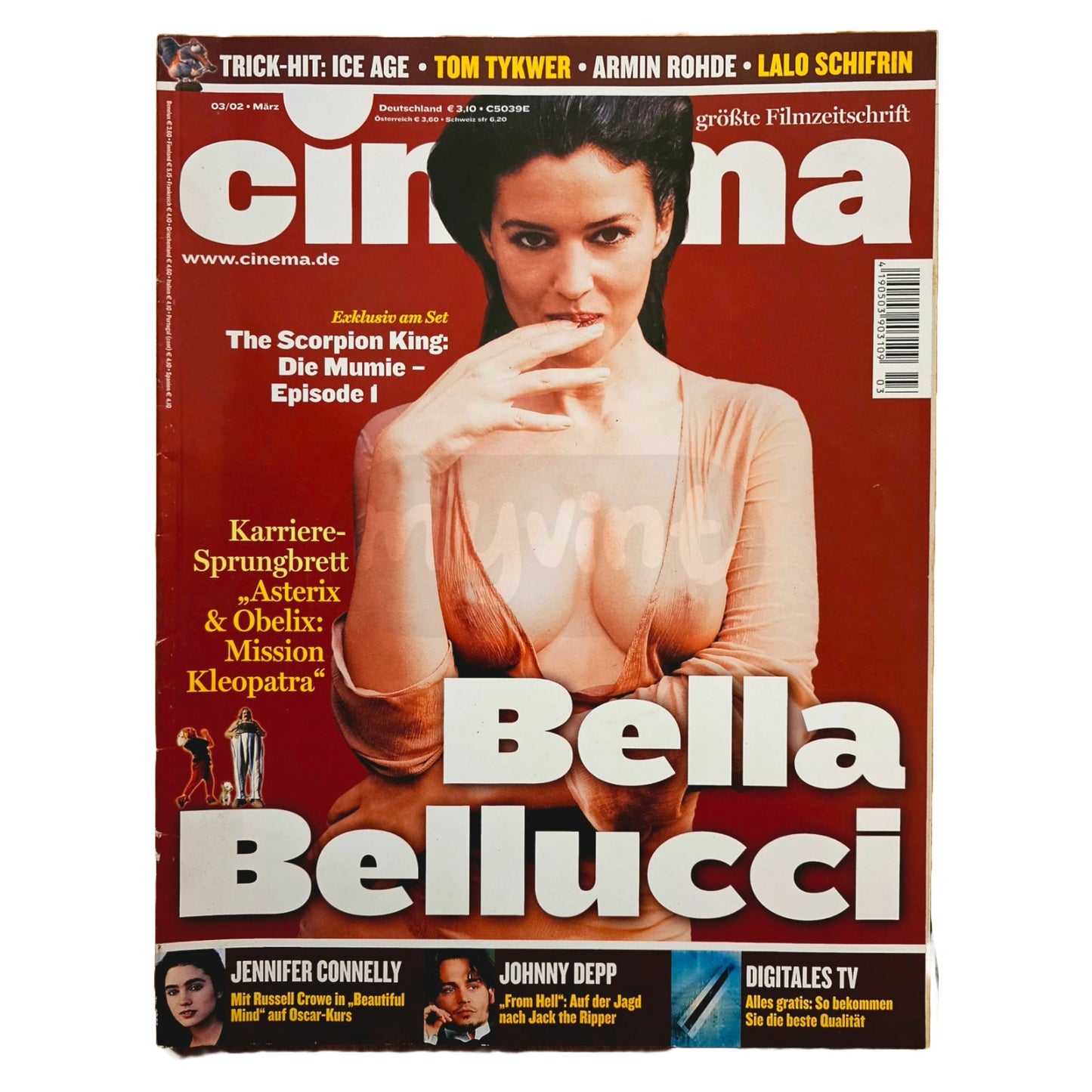Cinema 03/02 Filmzeitschrift (Heft 286) Kinomagazin Monica Bellucci 2002