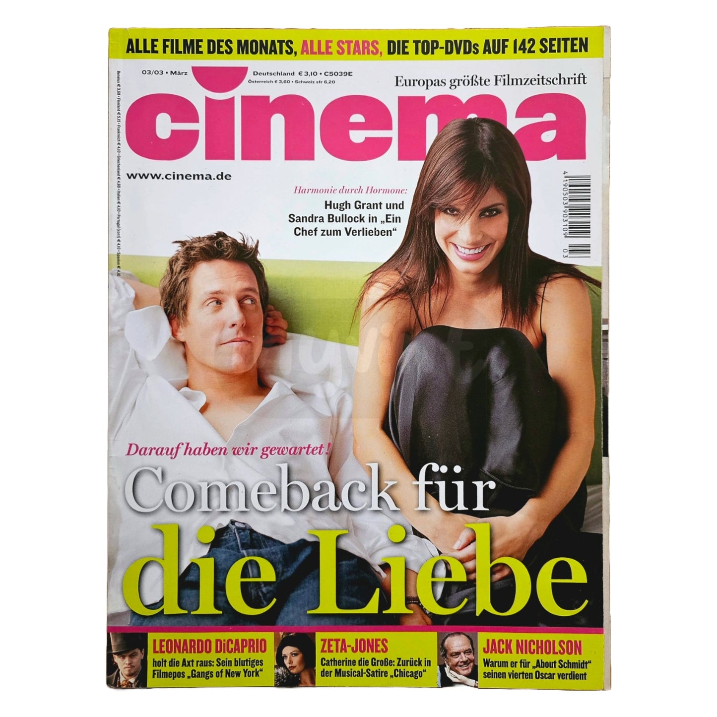 Cinema 03/03 Filmzeitschrift (Heft 298) Kinomagazin Sandra Bullock 2003