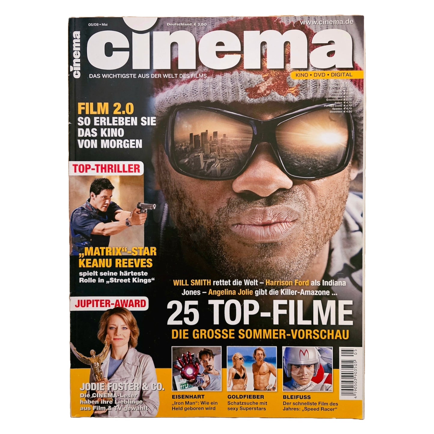 Cinema 05/08 Filmzeitschrift (Heft 360) Kinomagazin Will Smith 2008