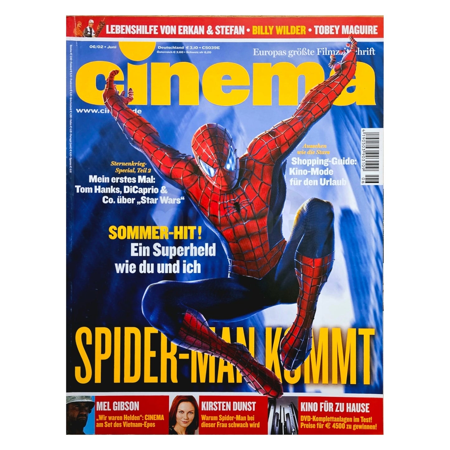 Cinema 06/02 Filmzeitschrift (Heft 289) Kinomagazin Spiderman 2002