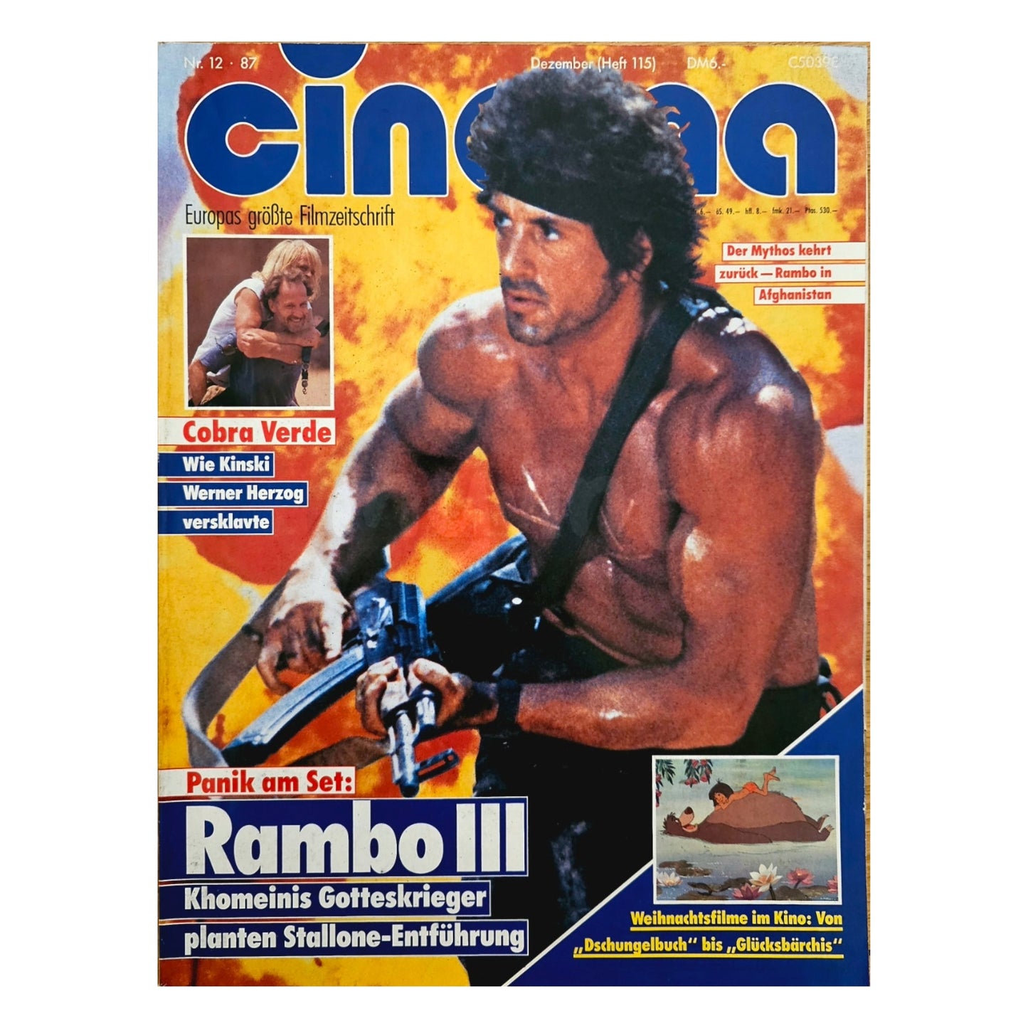 Cinema 12/87 Filmzeitschrift (Heft 115) Kinomagazin Sylvester Stallone Rambo 1987