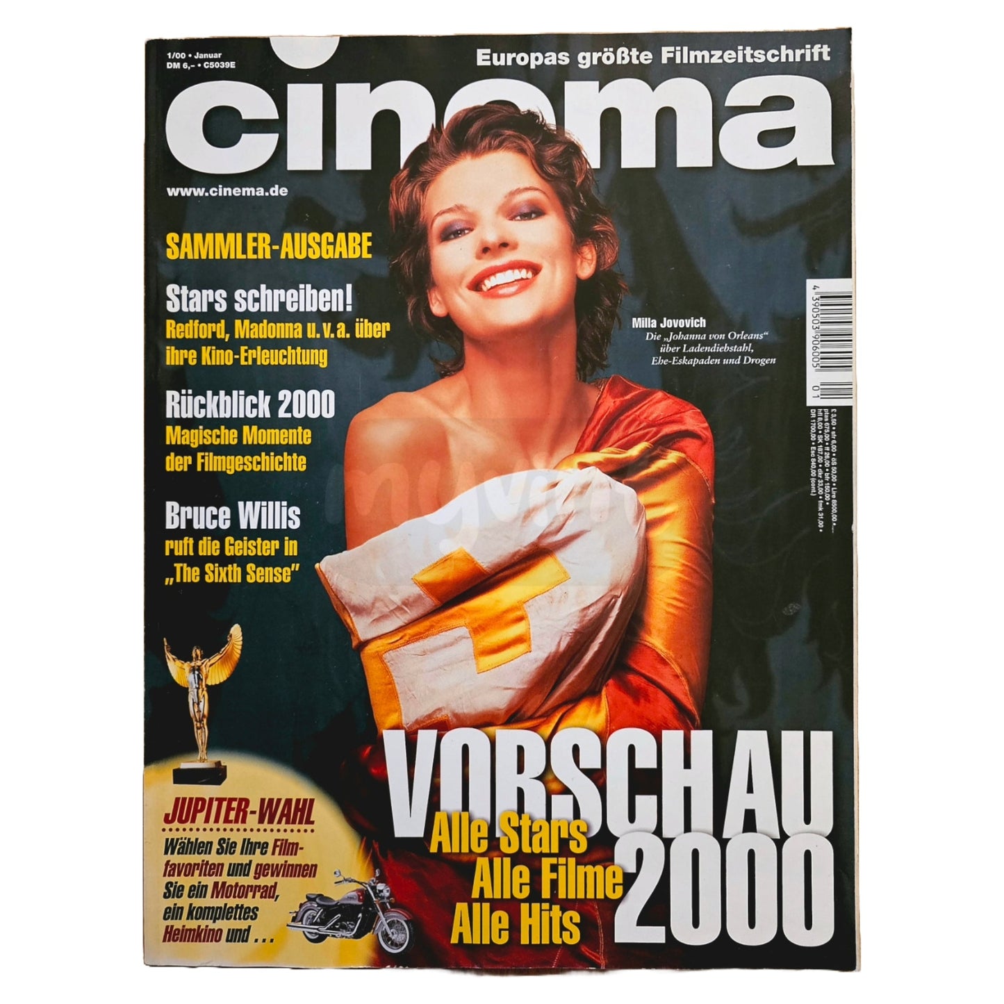Cinema 1/00 Filmzeitschrift (Heft 260) Kinomagazin Milla Jovovich 2000