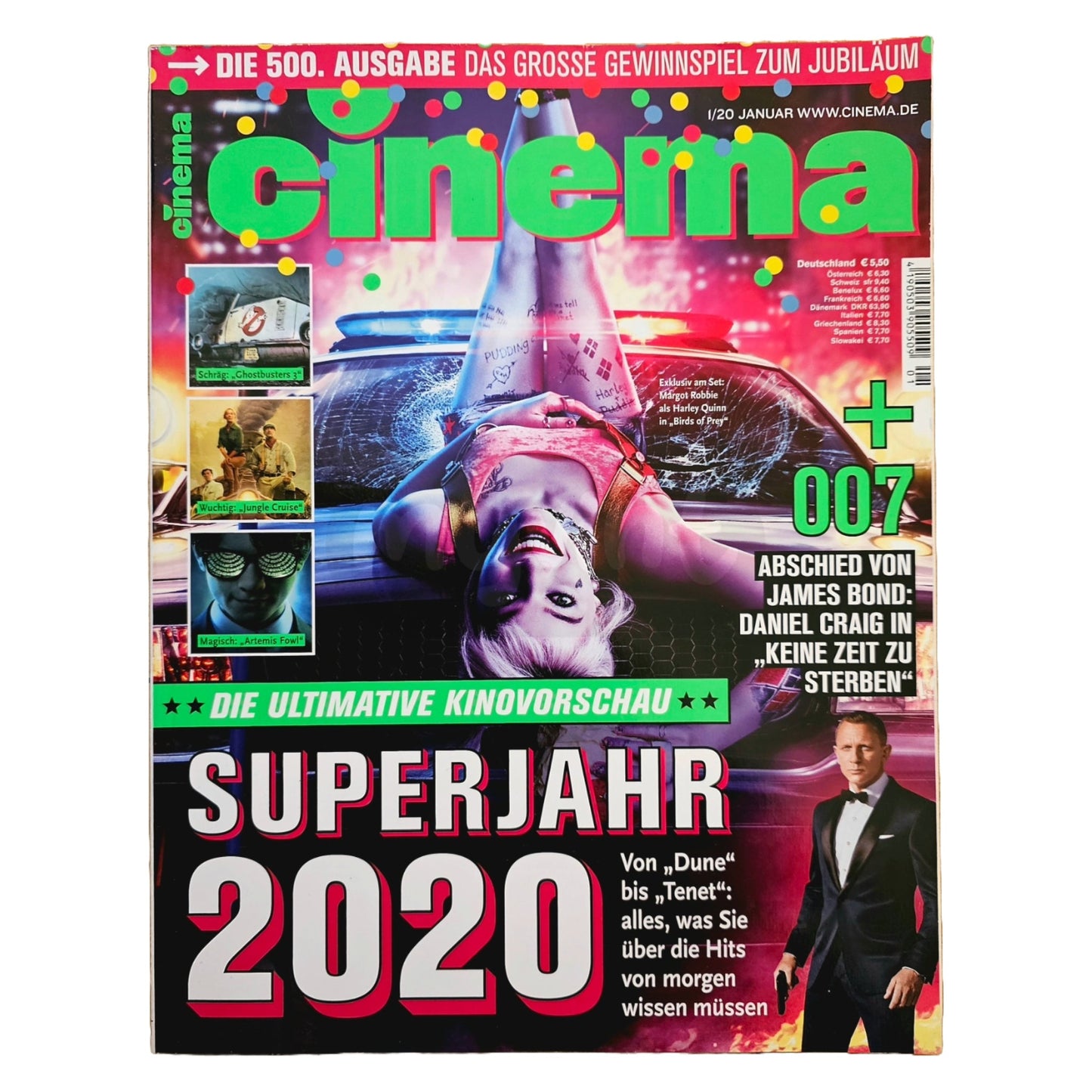 Cinema 1/20 Filmzeitschrift (Heft 500) Kinomagazin Margot Robbie 2020