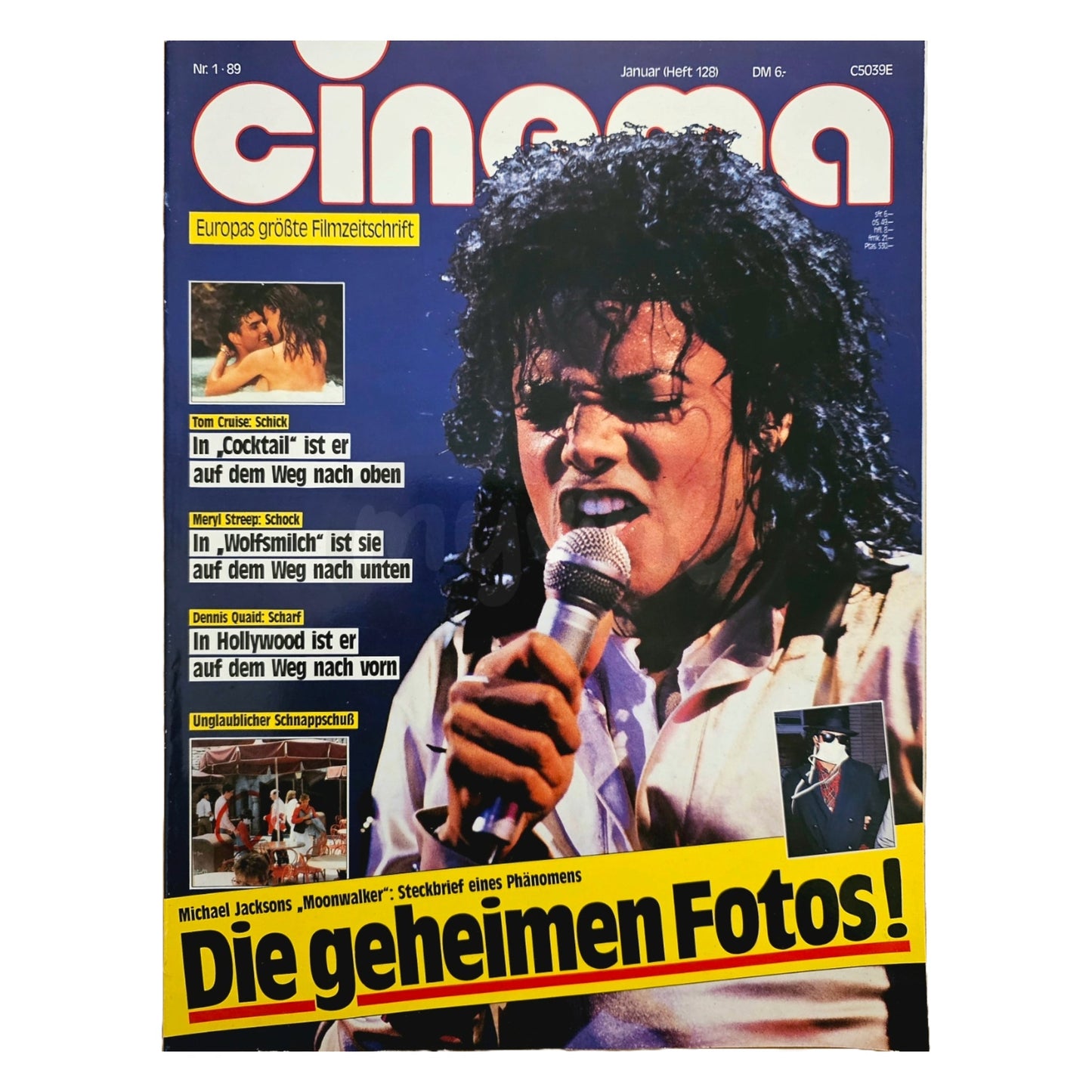Cinema 1/89 Filmzeitschrift (Heft 128) Kinomagazin Michael Jackson 1989