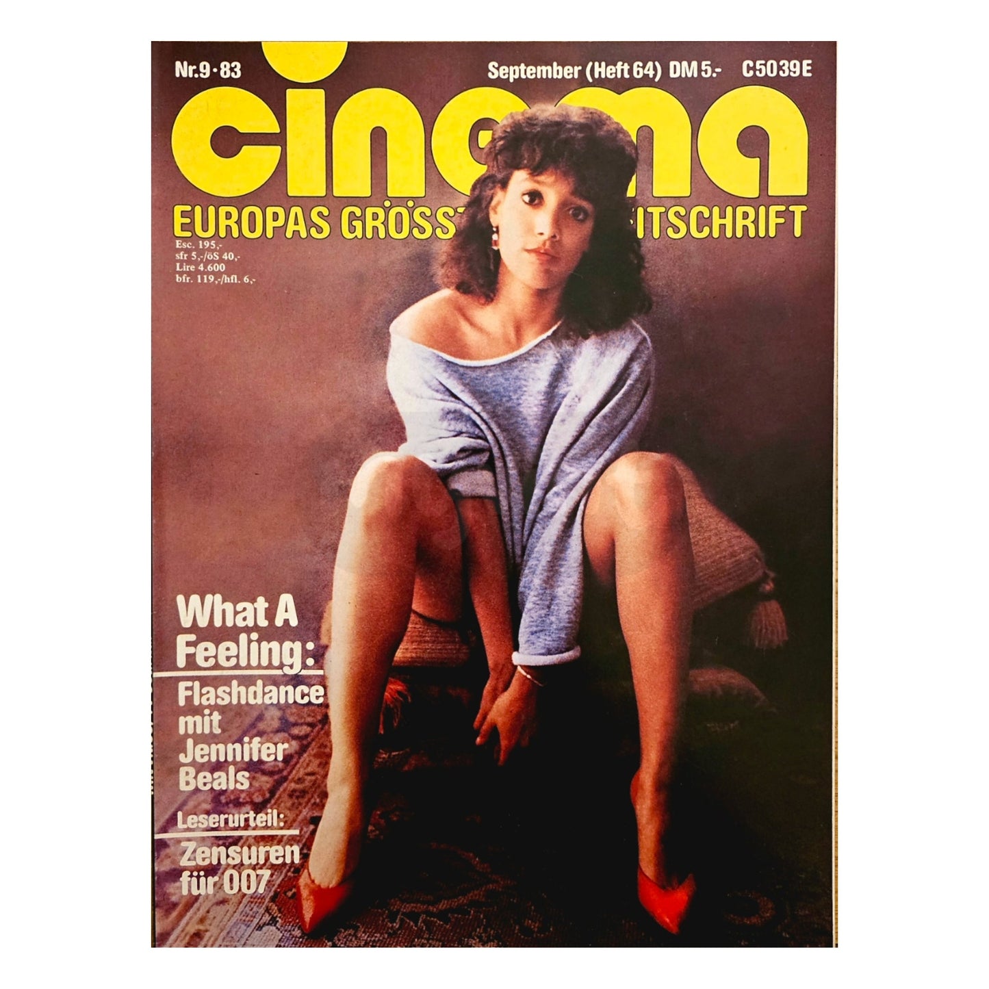 Cinema 9/83 Filmzeitschrift (Heft 64) Kinomagazin Jennifer Beals 1983