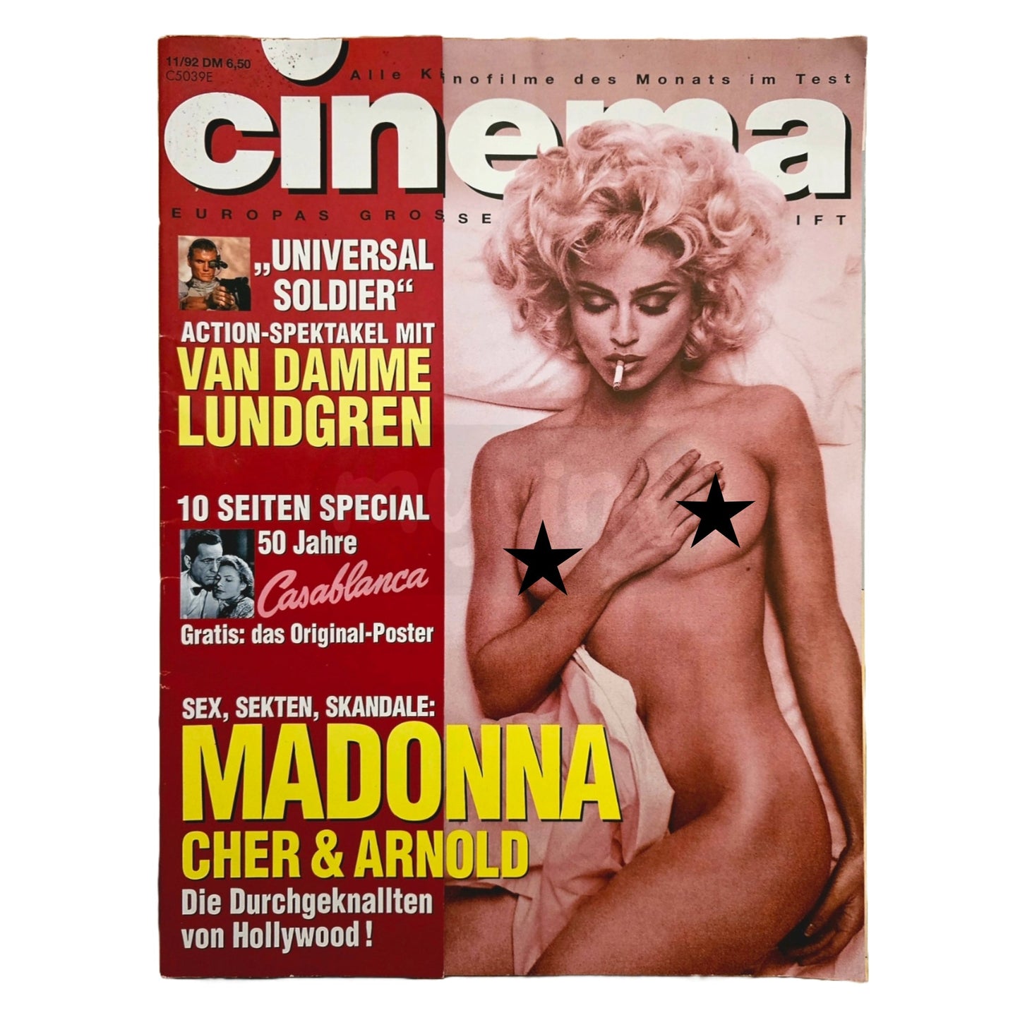 Cinema 9/92 Filmzeitschrift (Heft 172) Kinomagazin Madonna 1992