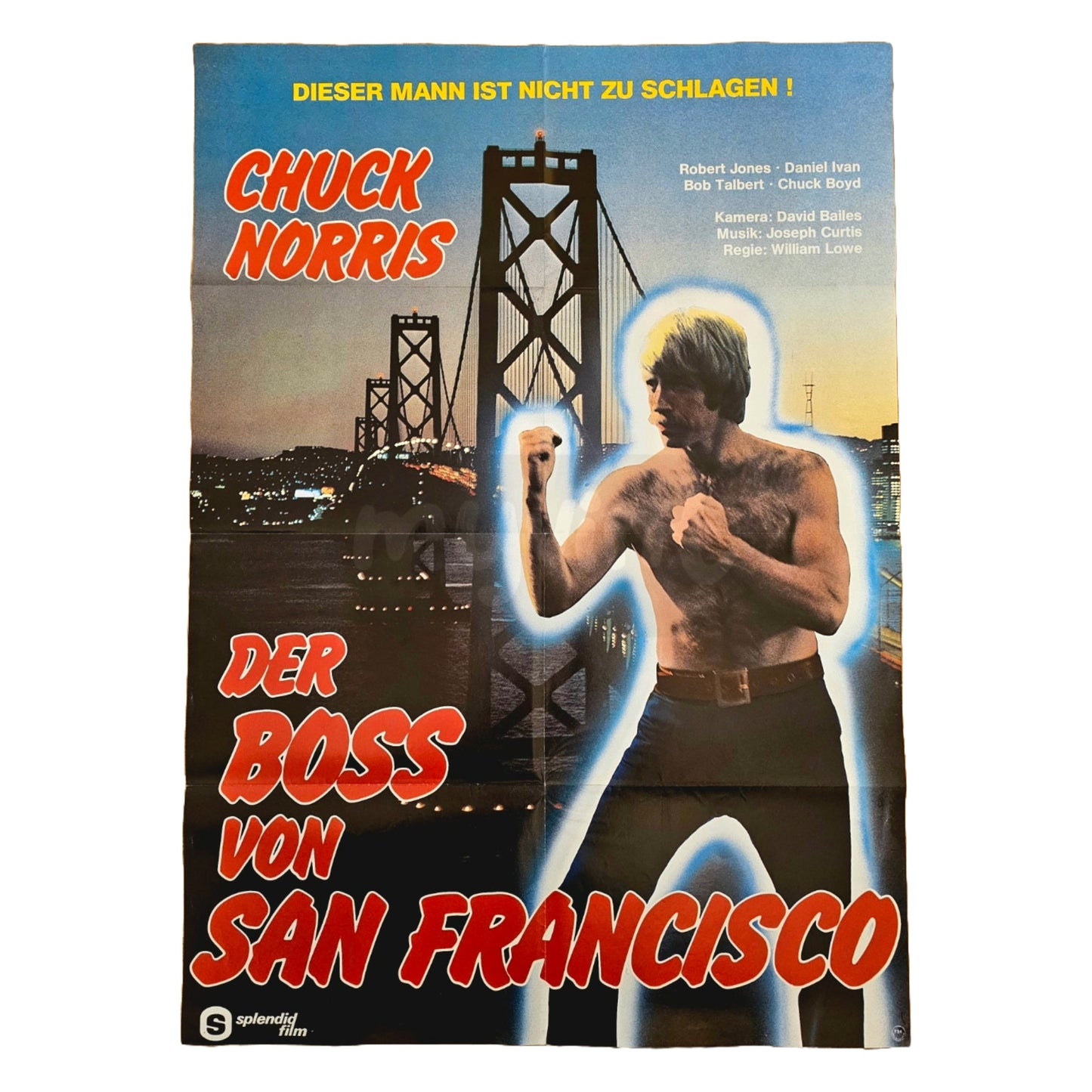 Der Boss von San Francisco 1974 Chuck Norris Original Filmplakat A1 1983 (Deutsch)