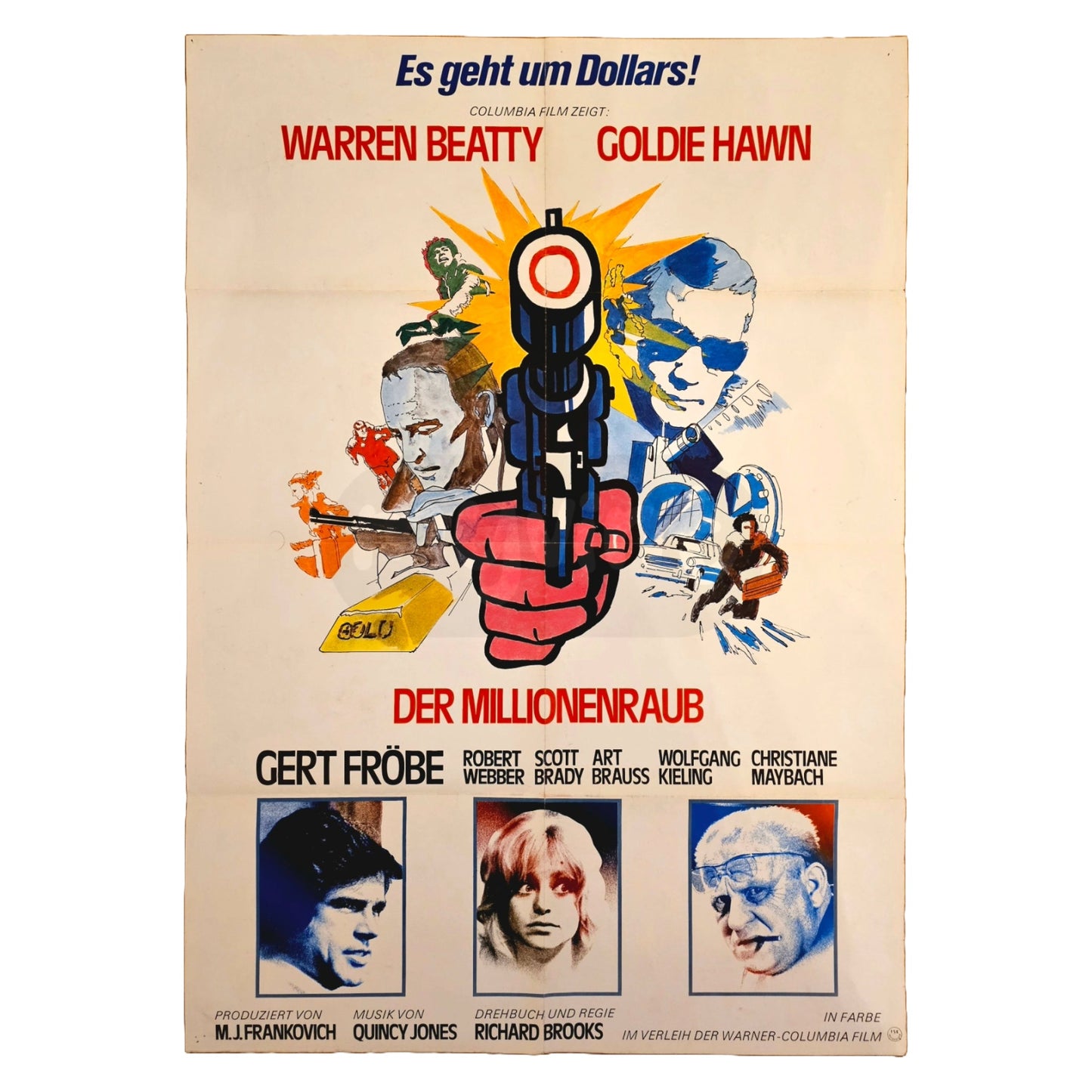 Der Millionenraub 1971 Original Filmplakat A1 (Deutsch)