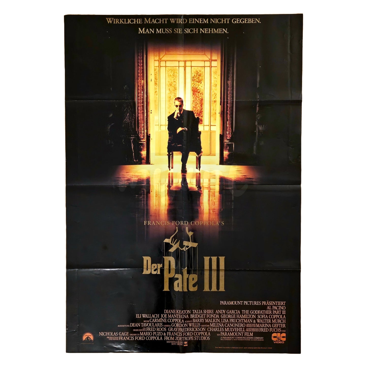 Der Pate 3 1990 Al Pacino Original Filmplakat A1 (Deutsch)