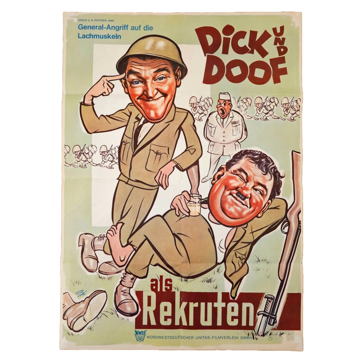 Dick Und Doof Als Rekruten 1932 Original Filmplakat A1 1960 (Deutsch)