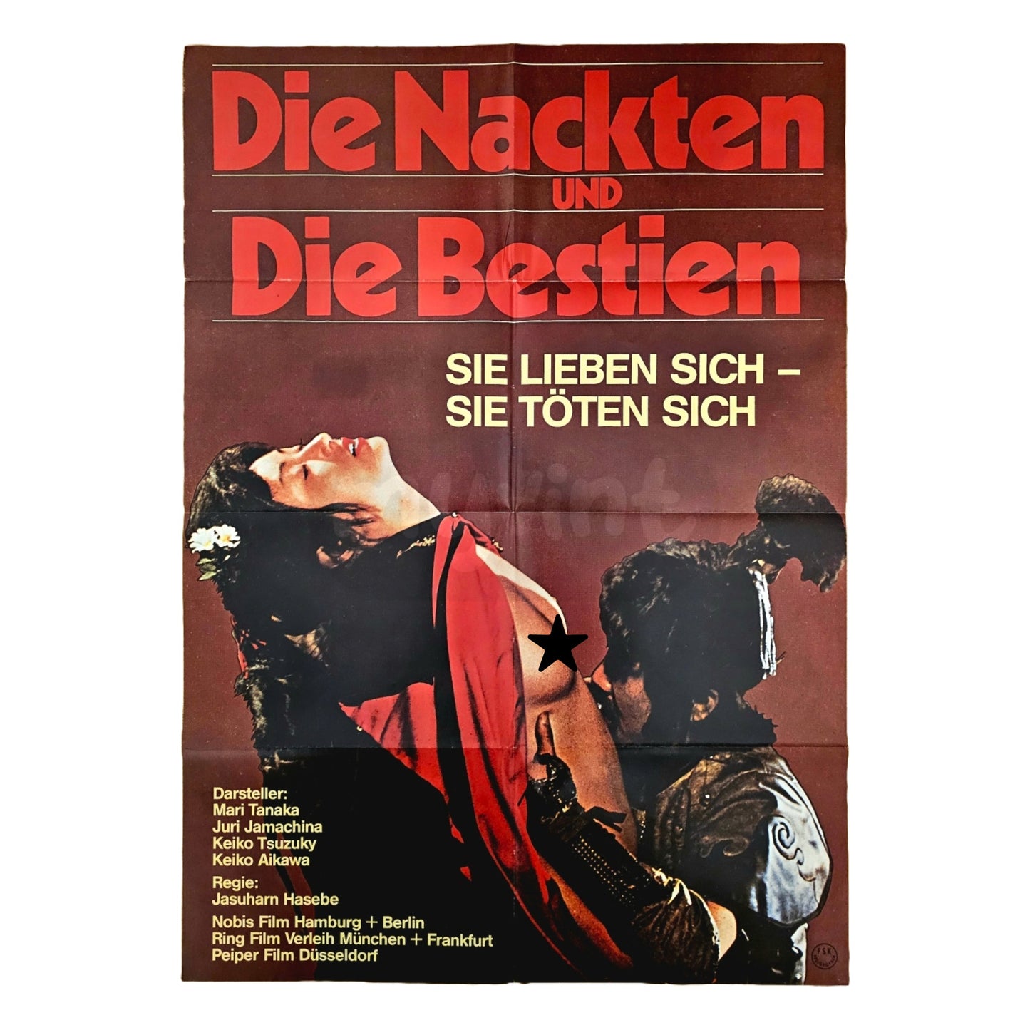 Die Nackten und die Bestien 1972 Original Filmplakat A1 (Deutsch)