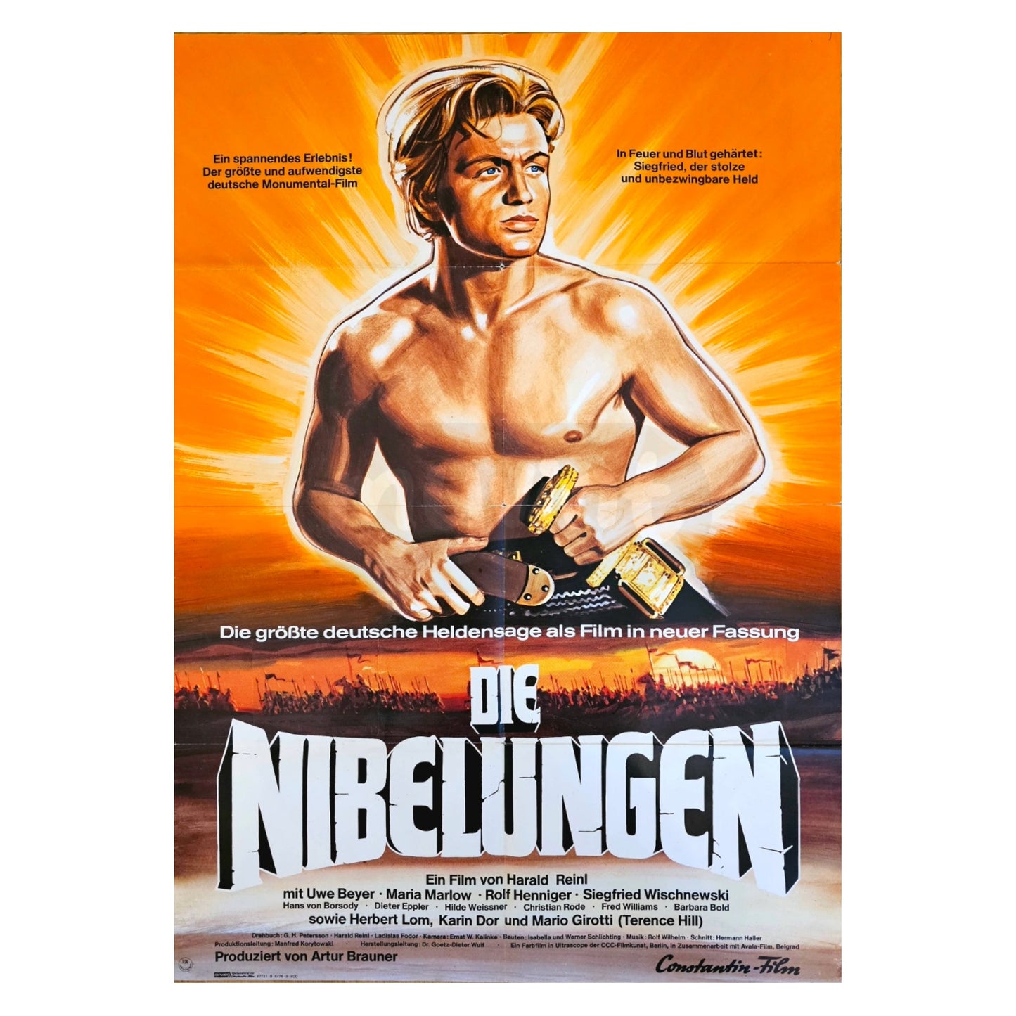 Die Nibelungen 1967 Terence Hill Original Filmplakat A1 (Deutsch)