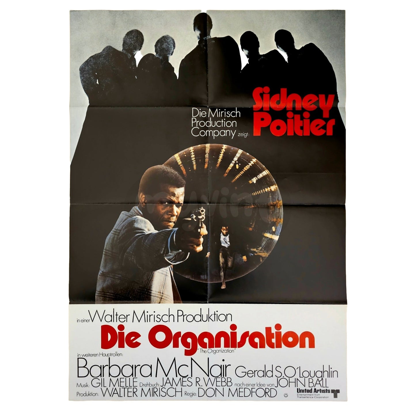Die Organisation 1972 Sidney Poitier Original Filmplakat A1 (Deutsch)