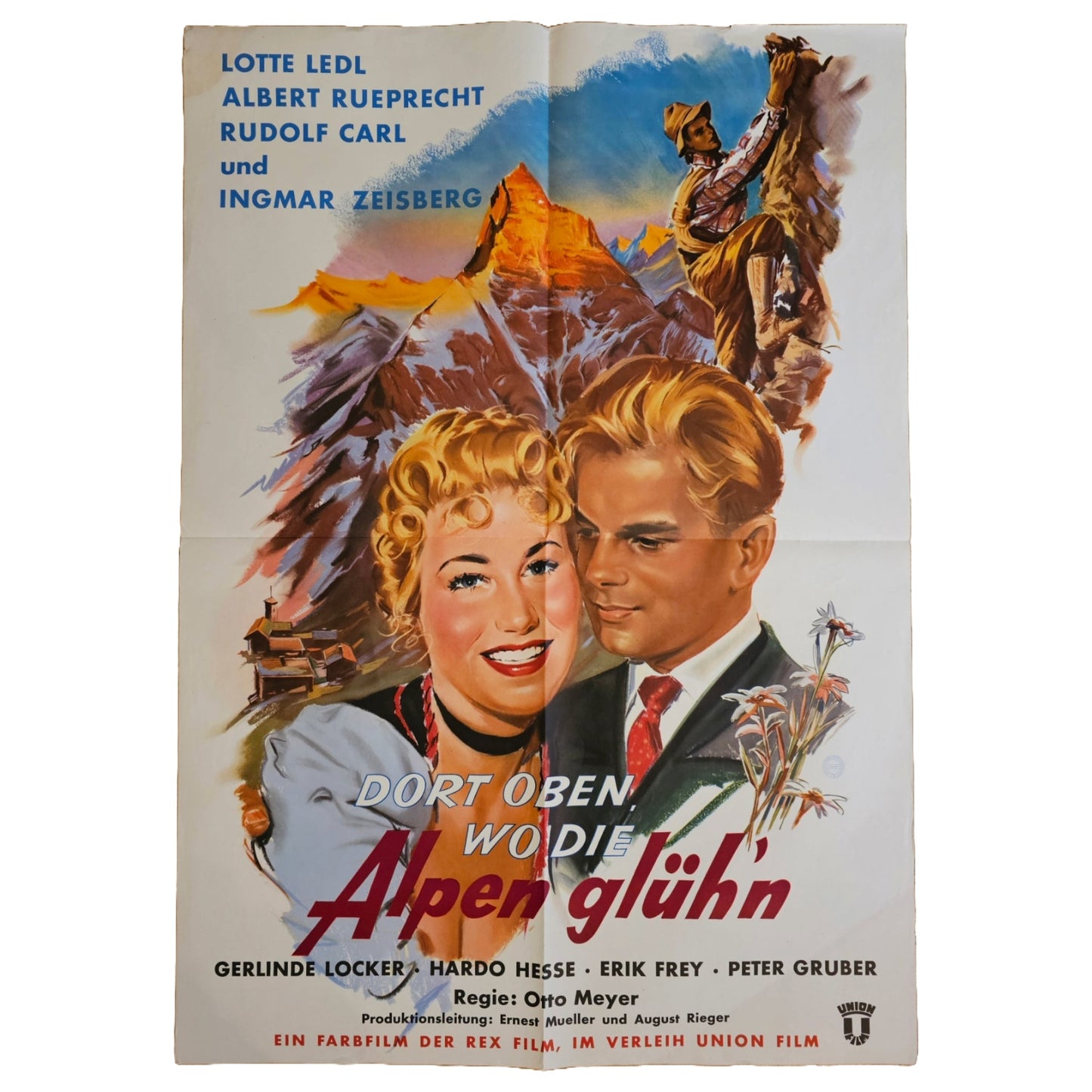 Dort Oben Wo Die Alpen Glühn 1956 Lotte Ledl Original Filmplakat (Deutsch)