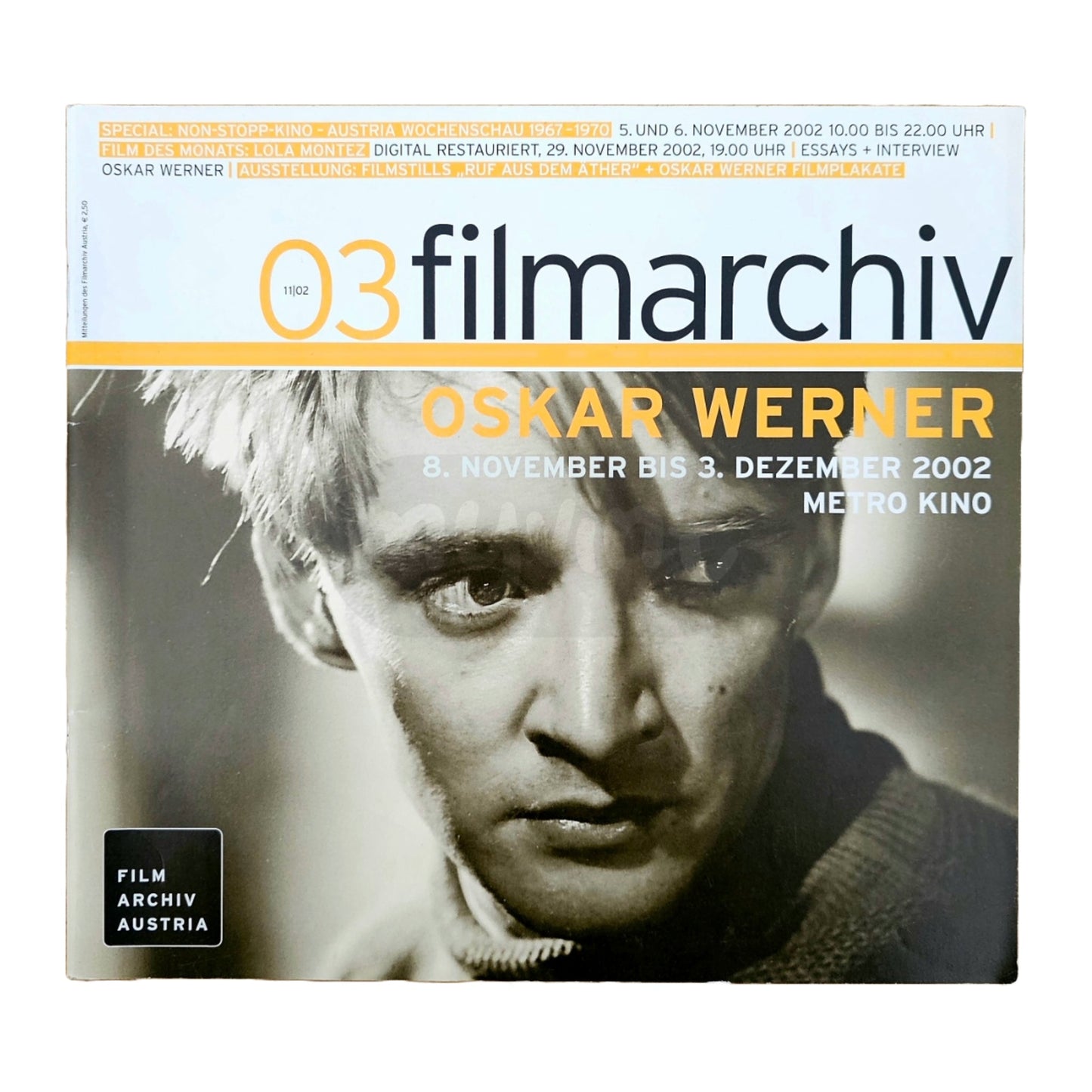 Filmarchiv Austria 03 Filmzeitschrift (11/02) Oskar Werner 2002
