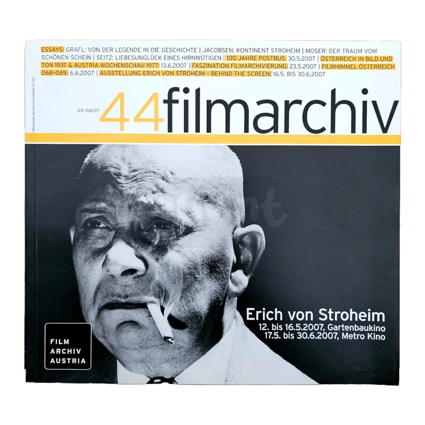 Filmarchiv Austria 44 Filmzeitschrift (5-6/07) Erich von Stroheim 2007