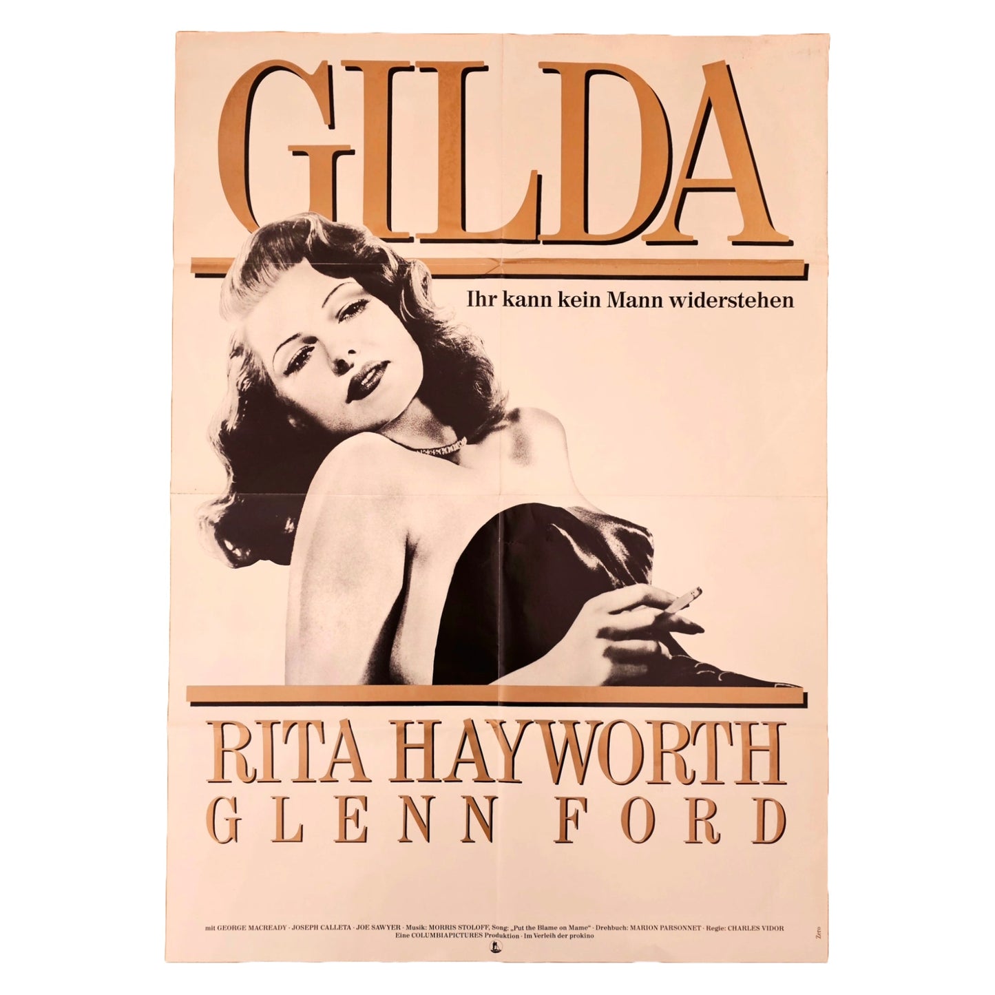 Gilda 1946 Rita Hayworth Glenn Ford Filmplakat A1 (Deutsch)