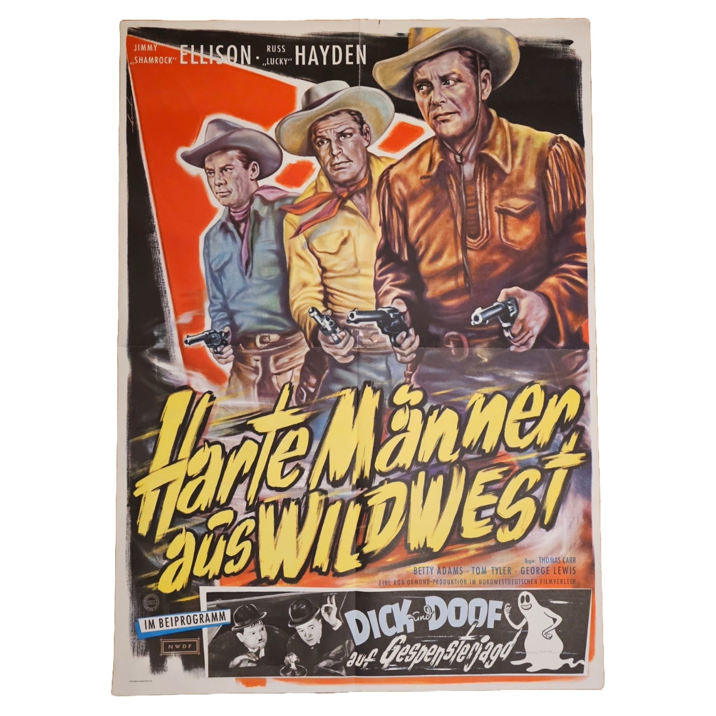 Harte Männer Aus Wildwest 1950 Original Filmplakat (Deutsch)