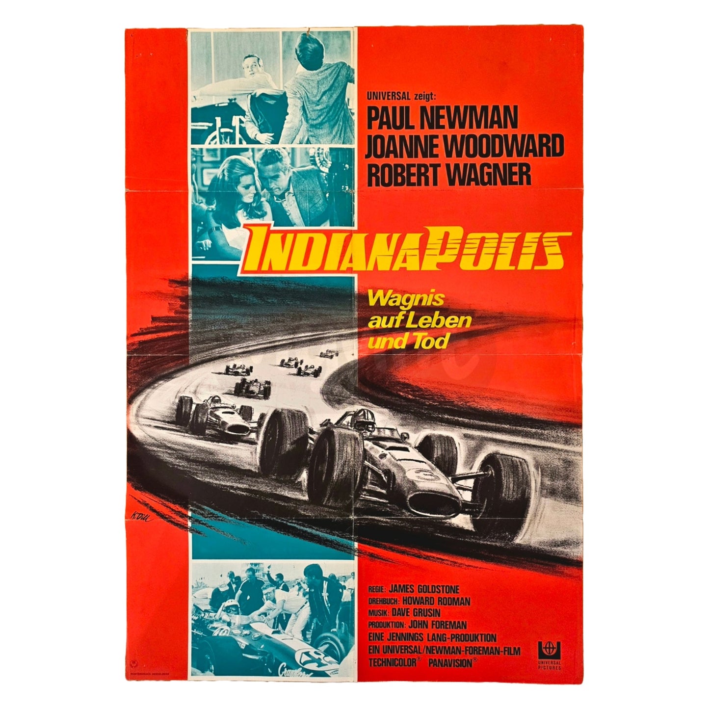 Indianapolis Wagnis Auf Leben Und Tod 1969 Original Filmplakat A1 (Deutsch)