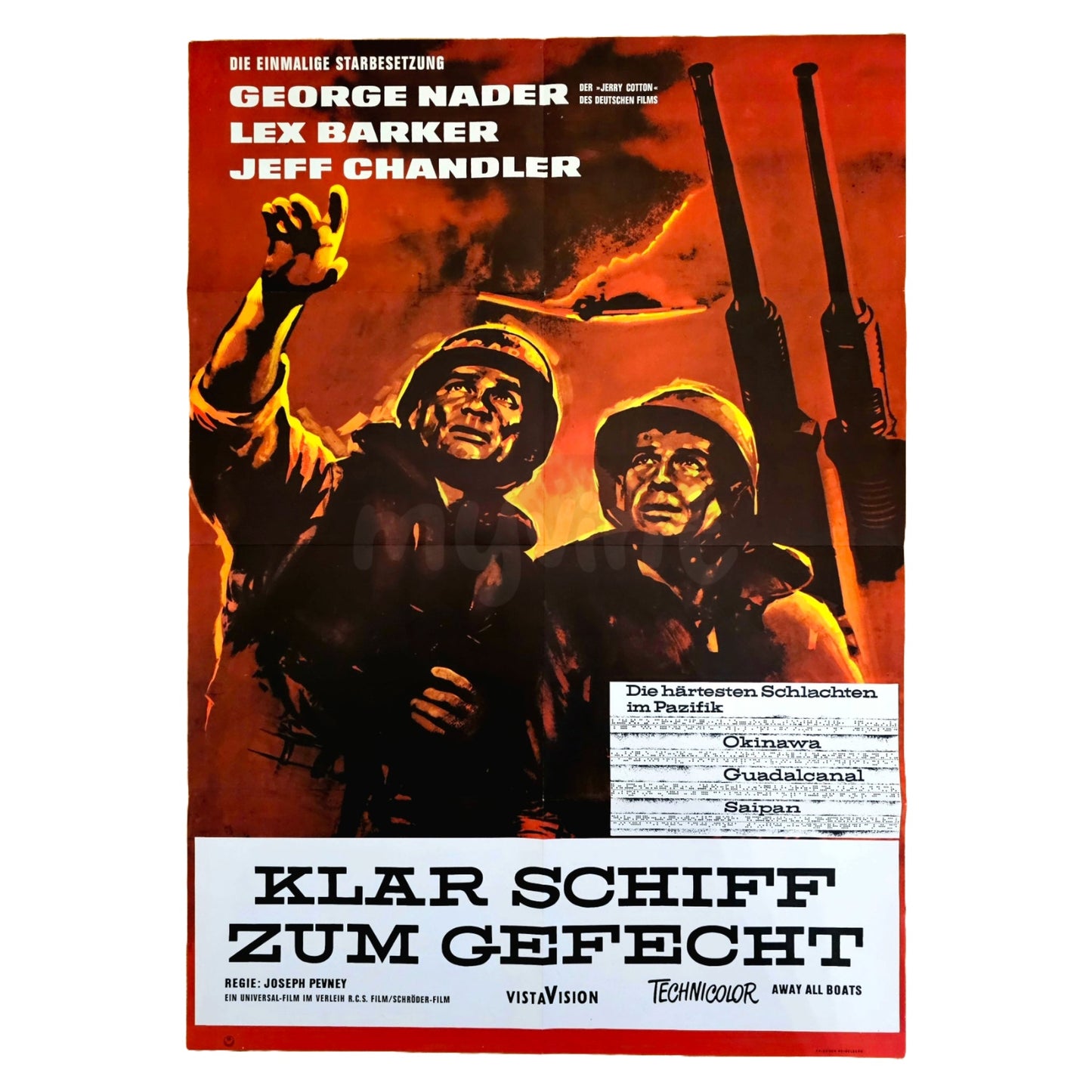 Klar Schiff zum Gefecht 1956 Original Filmplakat A1 (Deutsch)
