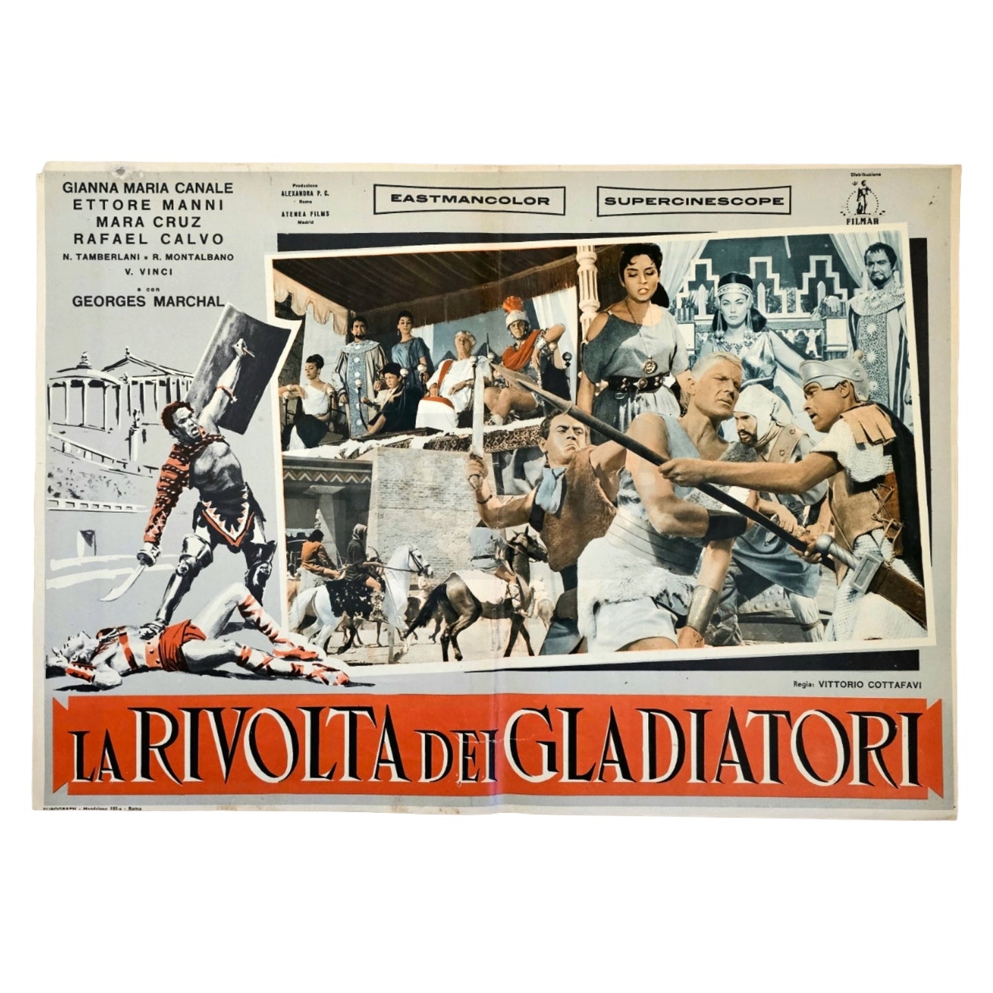 La Rivolta dei Gladiatori 1958 Original Filmplakat Fotobusta Lobbycard 2 (Italienisch)