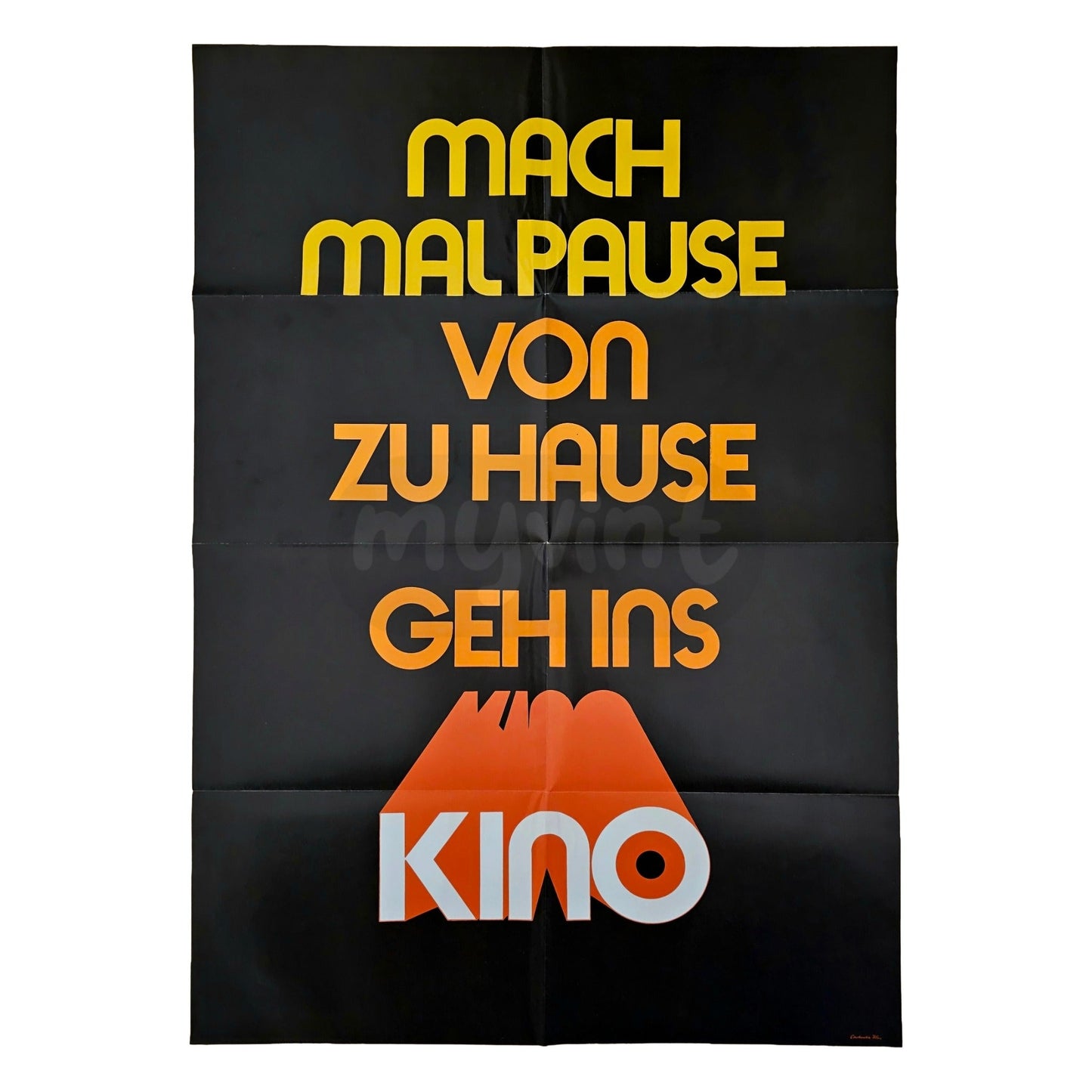 Mach mal Pause von zu Hause geh ins Kino 1970er Original Kino Werbeplakat A1 (Deutsch)