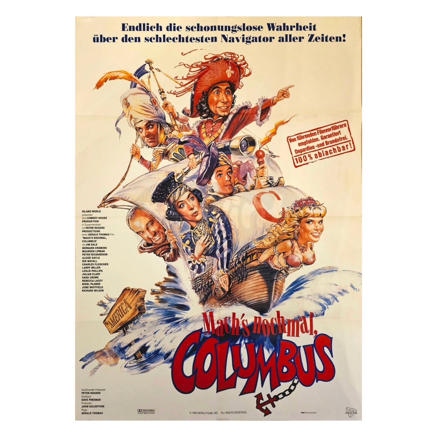 Machs nochmal Columbus 1992 Original Filmplakat A0 (Deutsch)