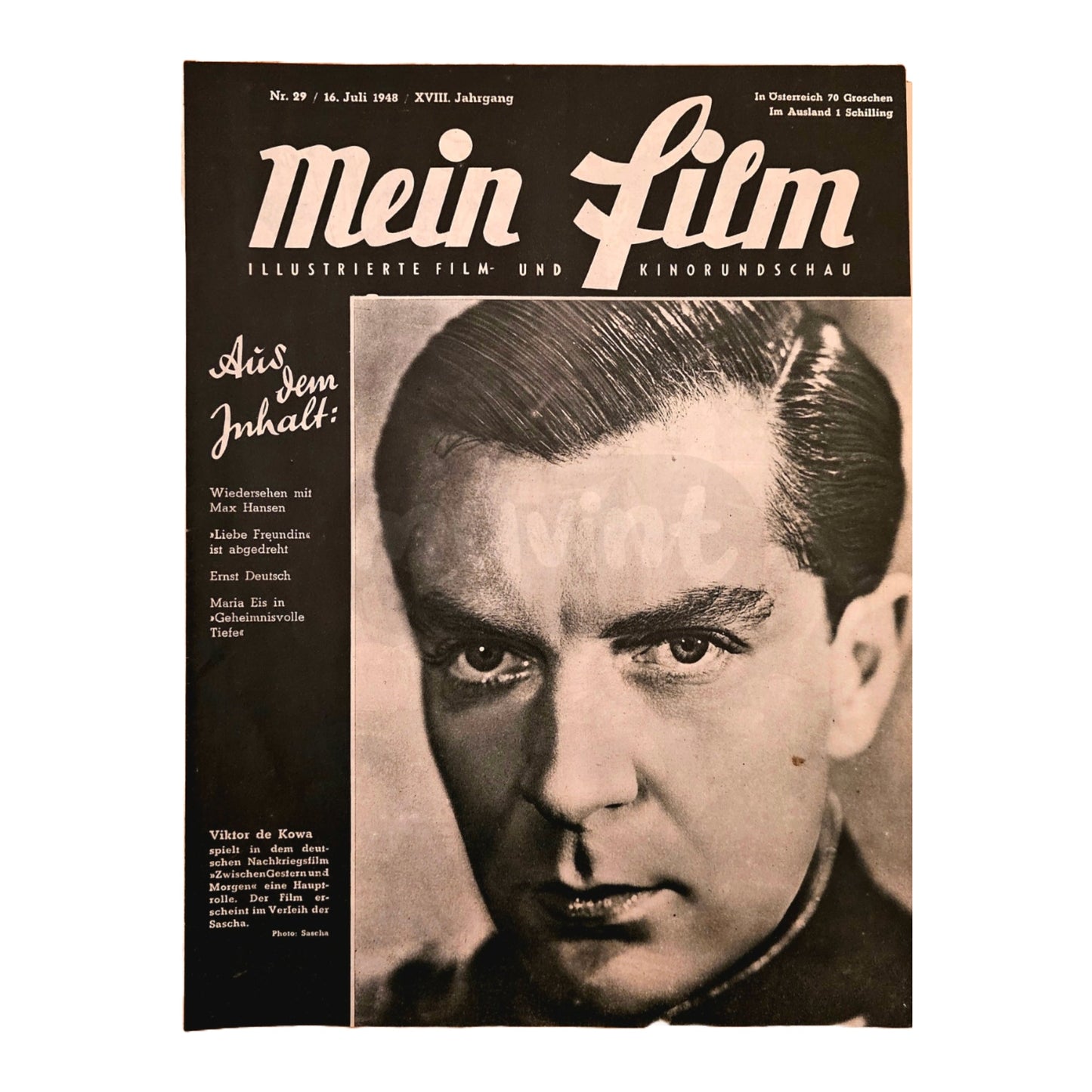 Mein Film 29 (1948) Filmzeitschrift Viktor de Kowa