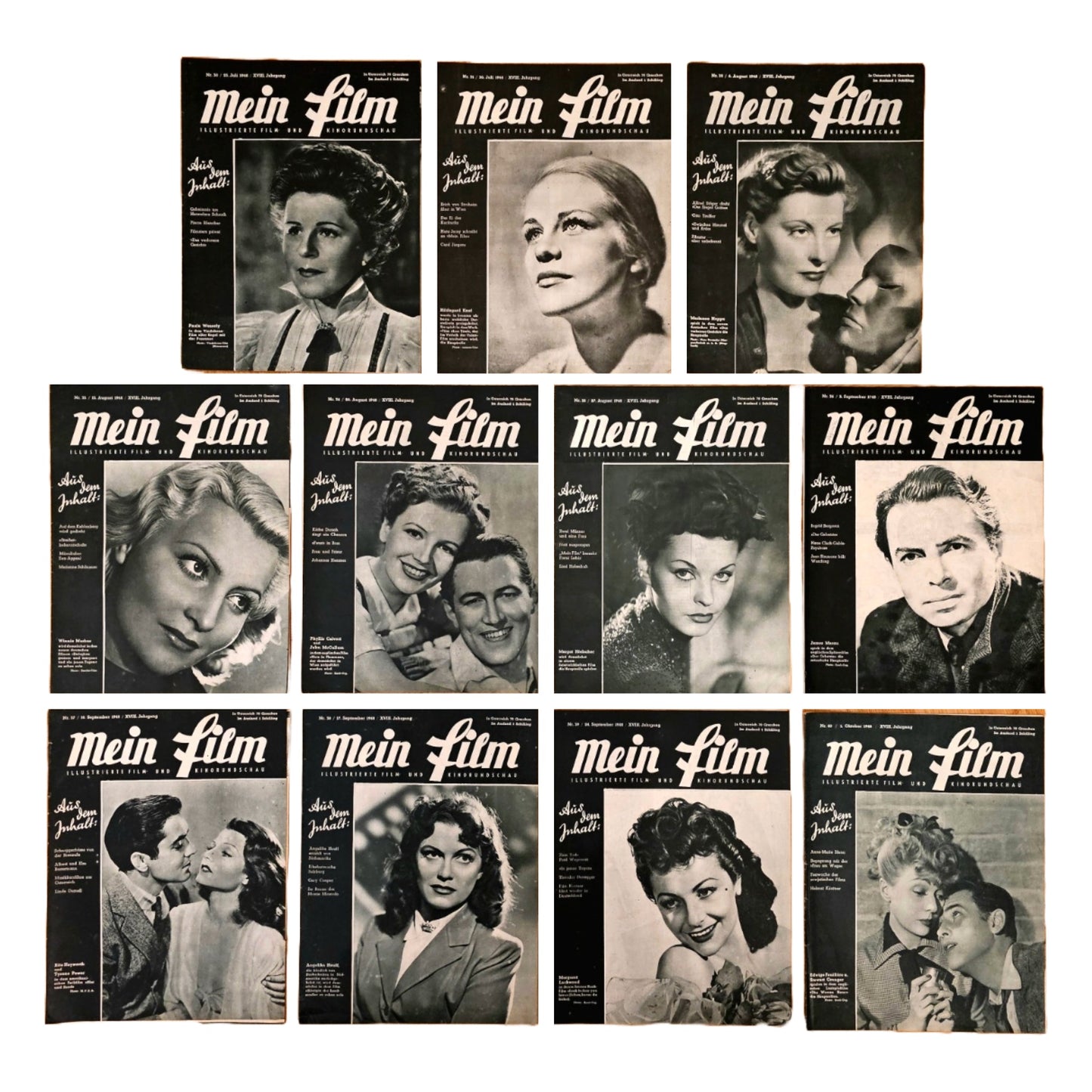 Mein Film 30-40 (1948) Set Filmzeitschrift Illustrierte Film und Kinorundschau