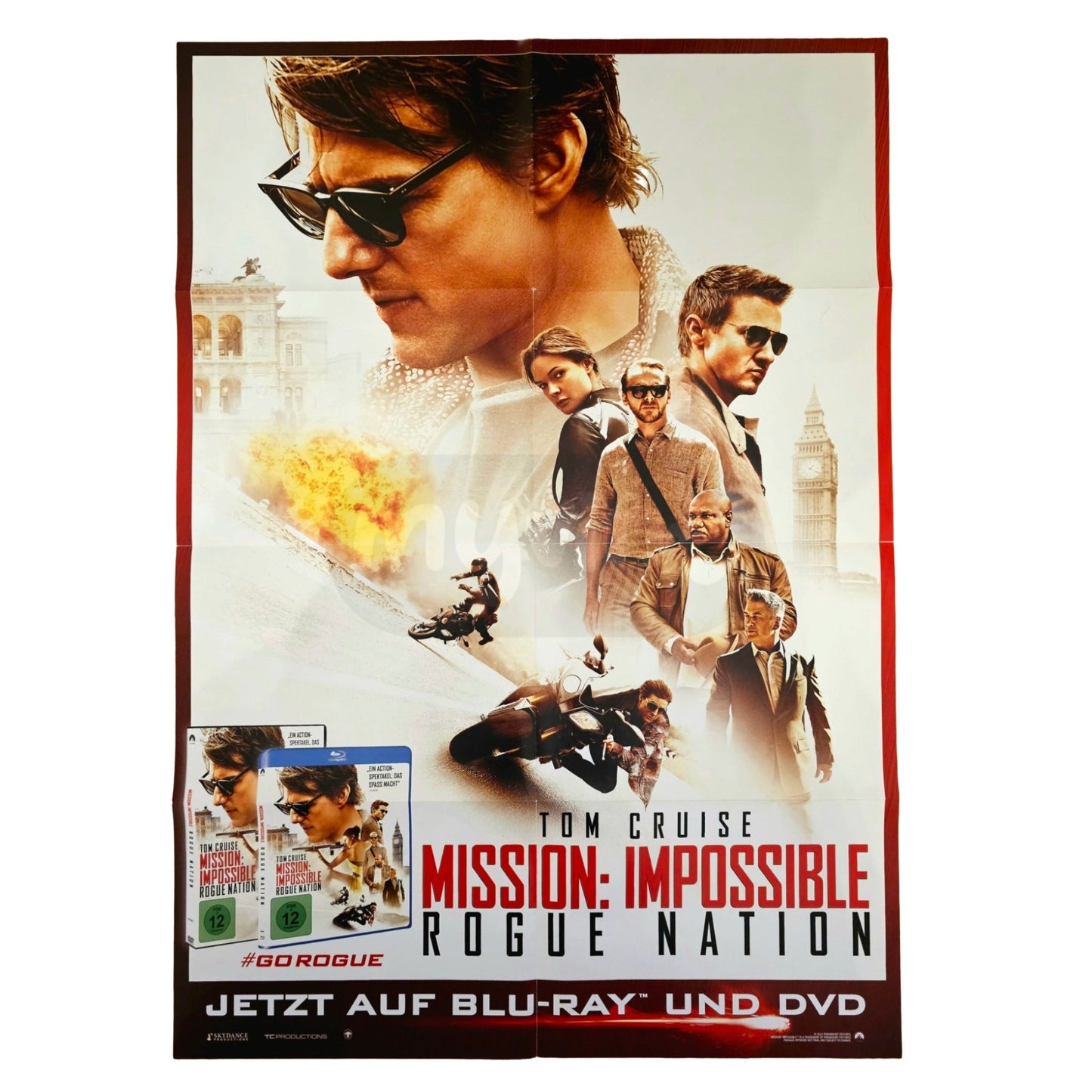 Mission Impossible Rogue Nation 2015 Tom Cruise Original Videothekenplakat Videoposter (Deutsch)