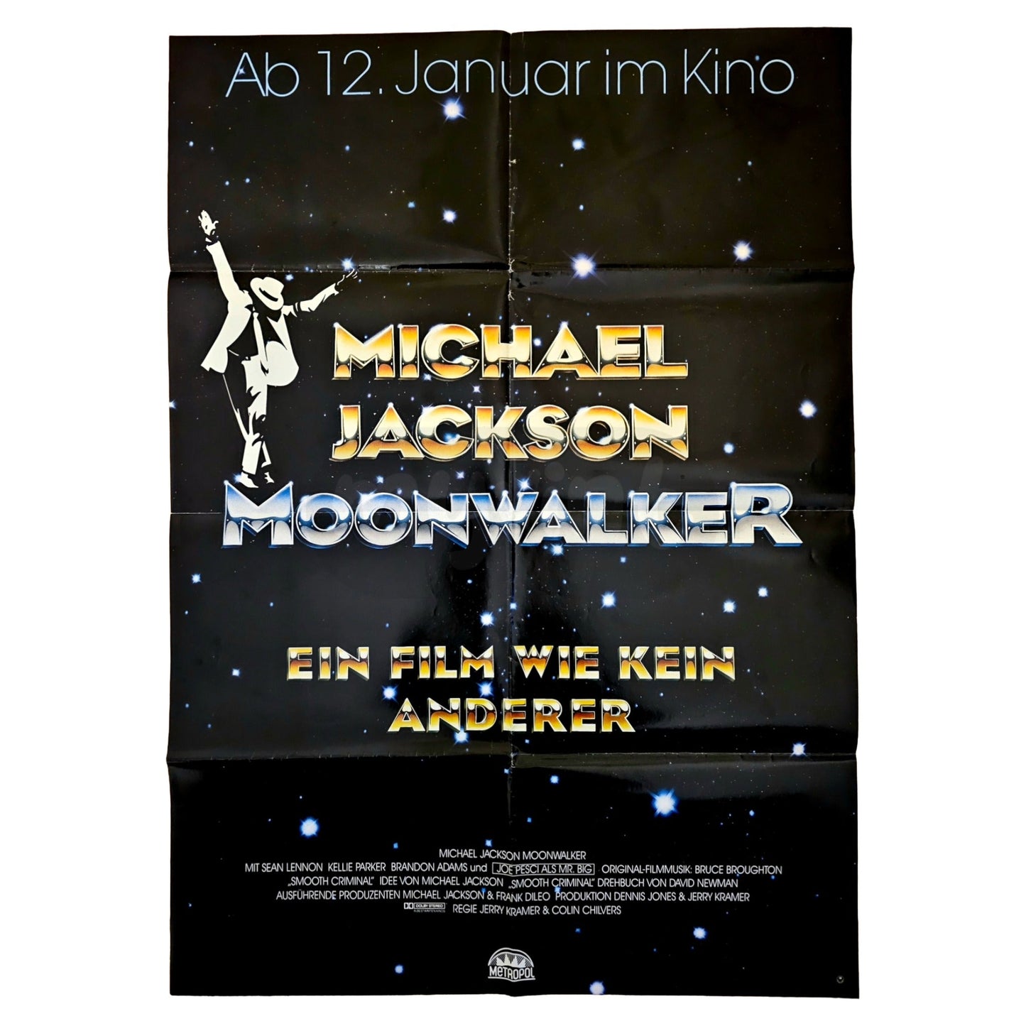 Moonwalker 1988 Michael Jackson Original Filmplakat Ankündigungsplakat A1 (Deutsch)