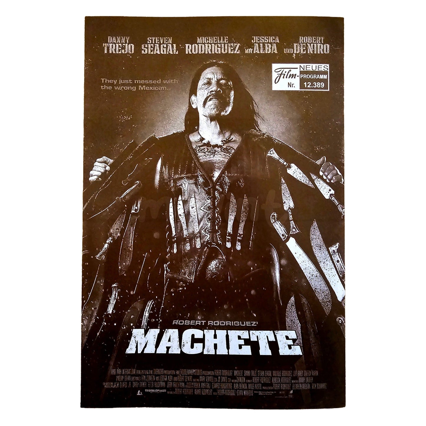 Neues Filmprogramm NFP 12389 Machete Danny Trejo Steven Seagal Robert De Niro 2010