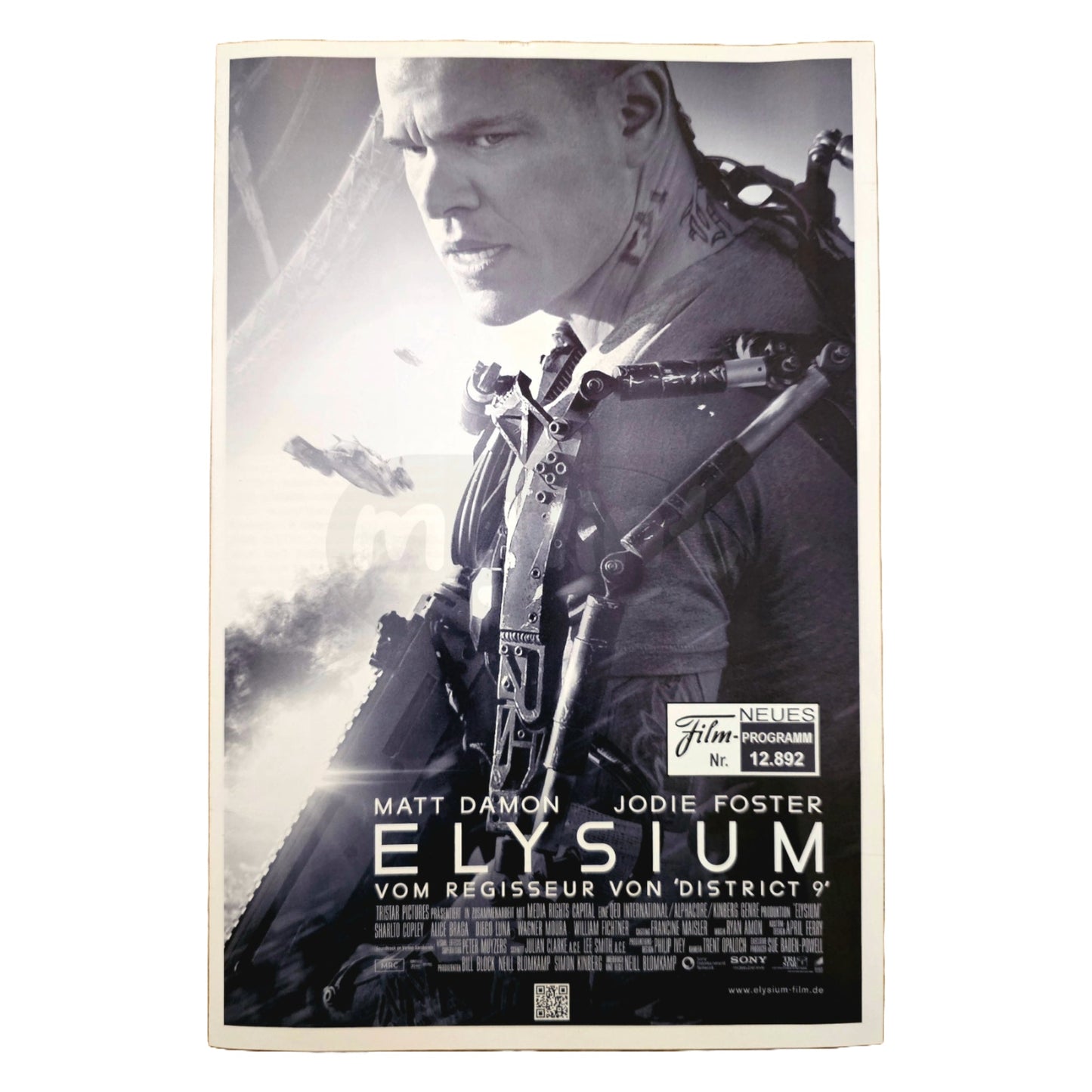 Neues Filmprogramm NFP 12892 Elysium Matt Damon Jodie Foster 2013