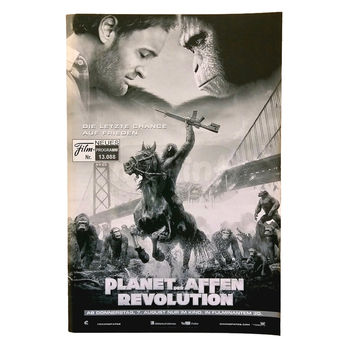 Neues Filmprogramm NFP 13088 Planet der Affen Revolution 2014