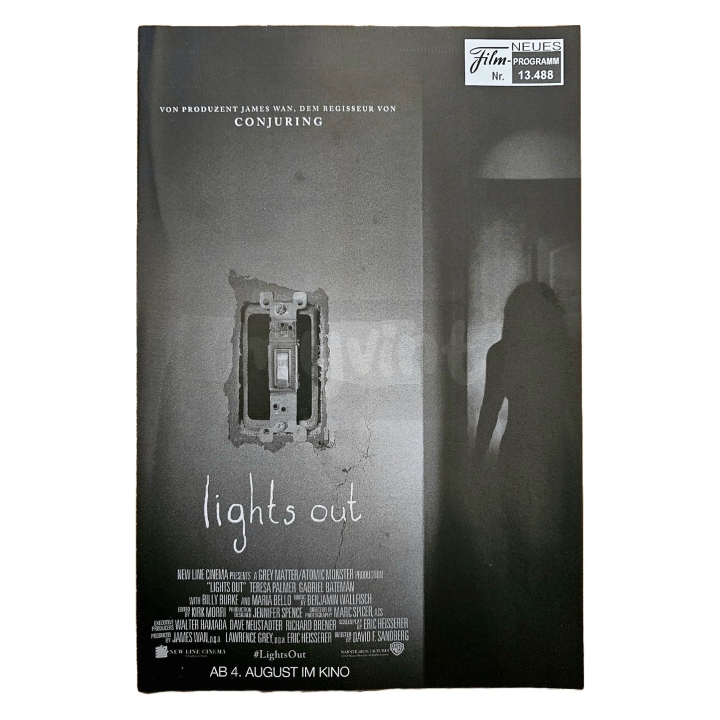 Neues Filmprogramm NFP 13488 Lights Out 2016