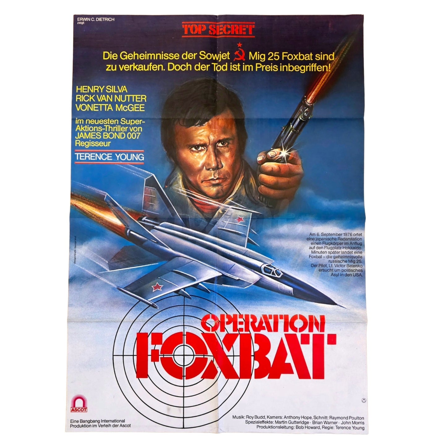 Operation Foxbat 1977 Original Filmplakat A1 (Deutsch)