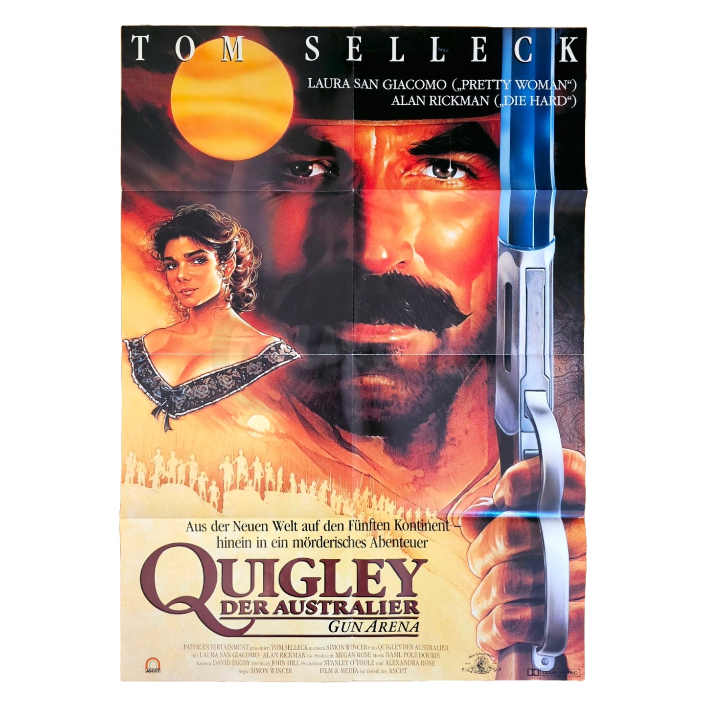 Quigley Der Australier 1990 Tom Selleck Original Filmplakat A1 (Deutsch)