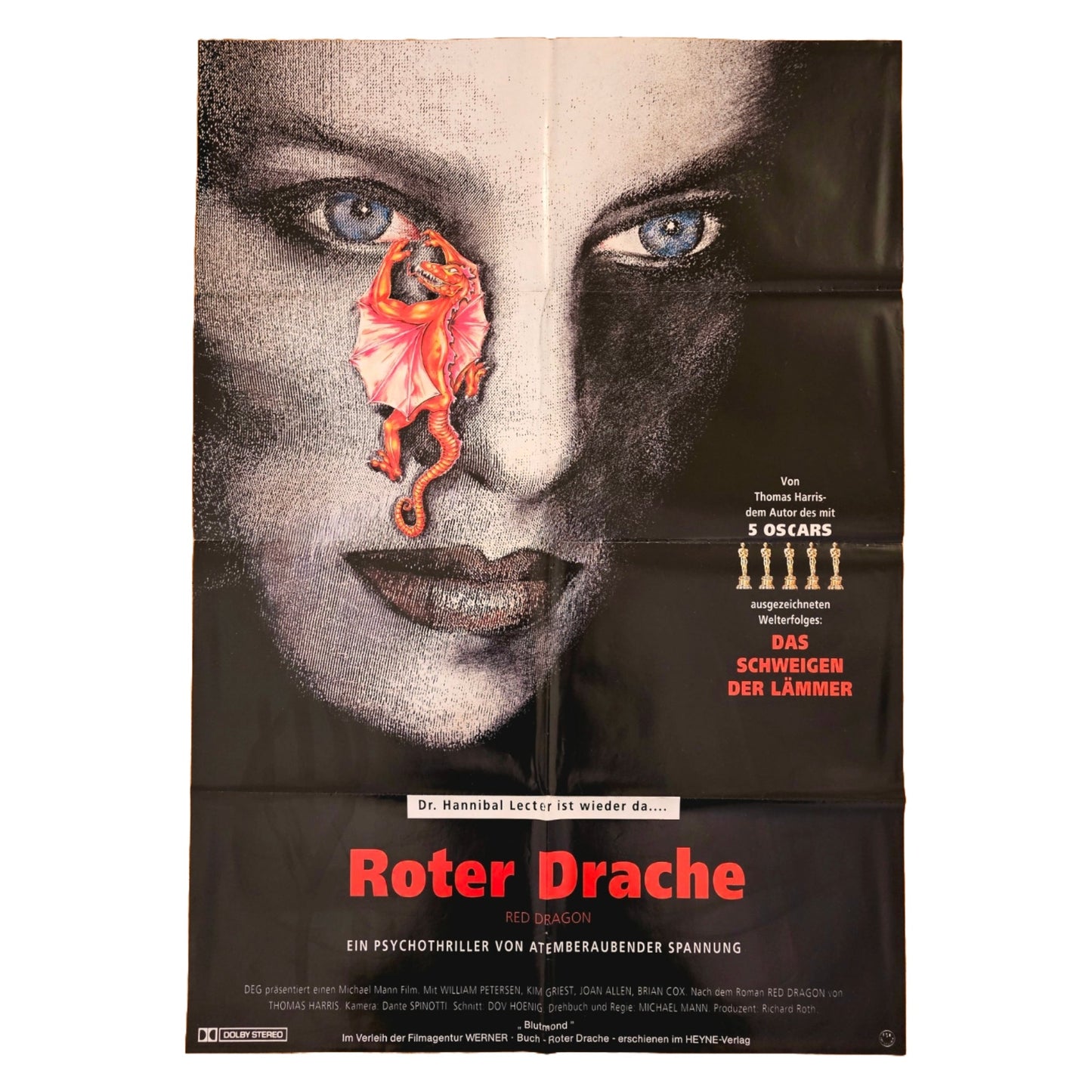 Roter Drache 2002 Hannibal Lecter Original Filmplakat A1 (Deutsch)