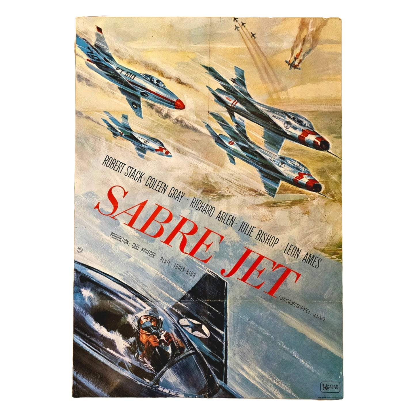 Sabre Jet Jagdstaffel 1953 Original Filmplakat A1 (Deutsch)