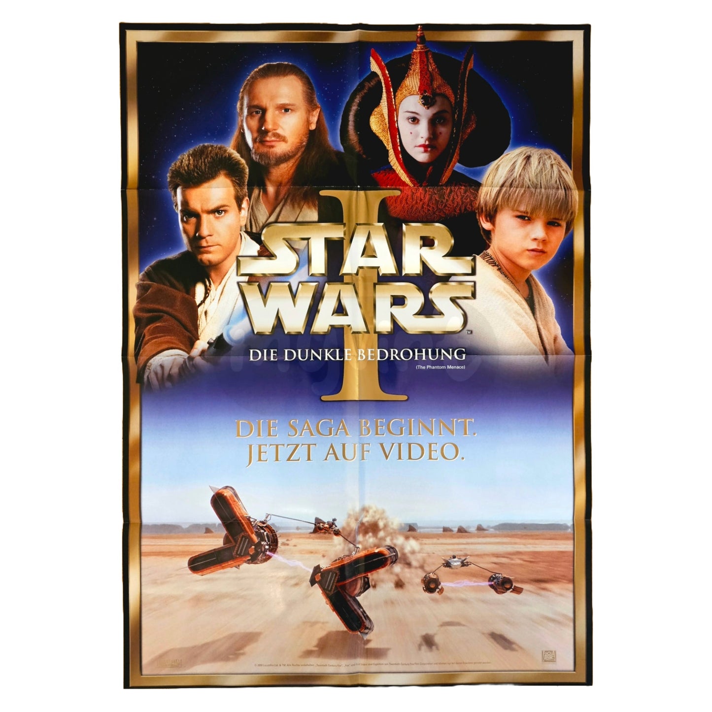 Star Wars 1 1999 Original Filmplakat Videothekenplakat A1 2000 (Deutsch)