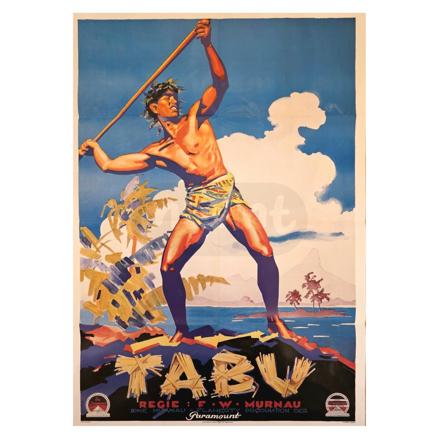 Tabu 1931 Original Filmplakat A1 Wiederaufführung 1978 (Deutsch)