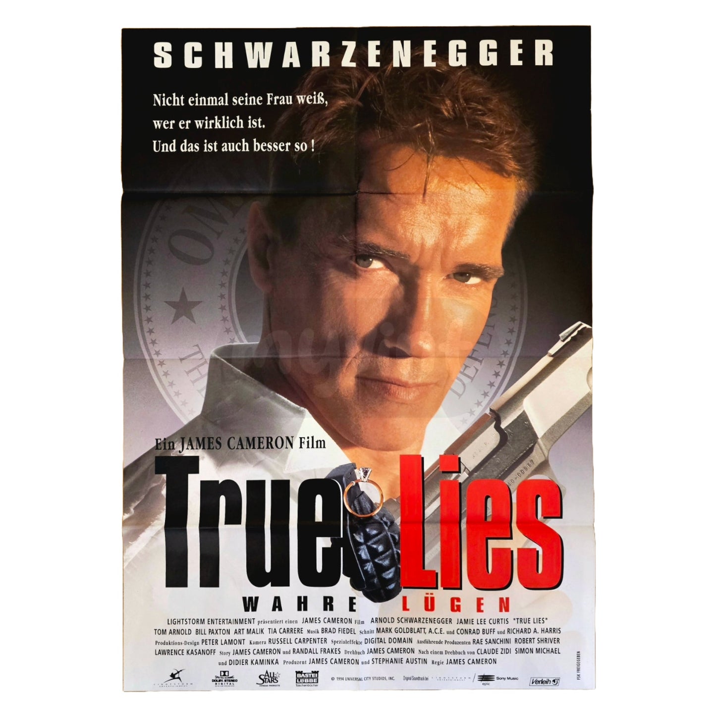 True Lies Wahre Lügen 1994 Arnold Schwarzenegger Original Filmplakat A1 (Deutsch)