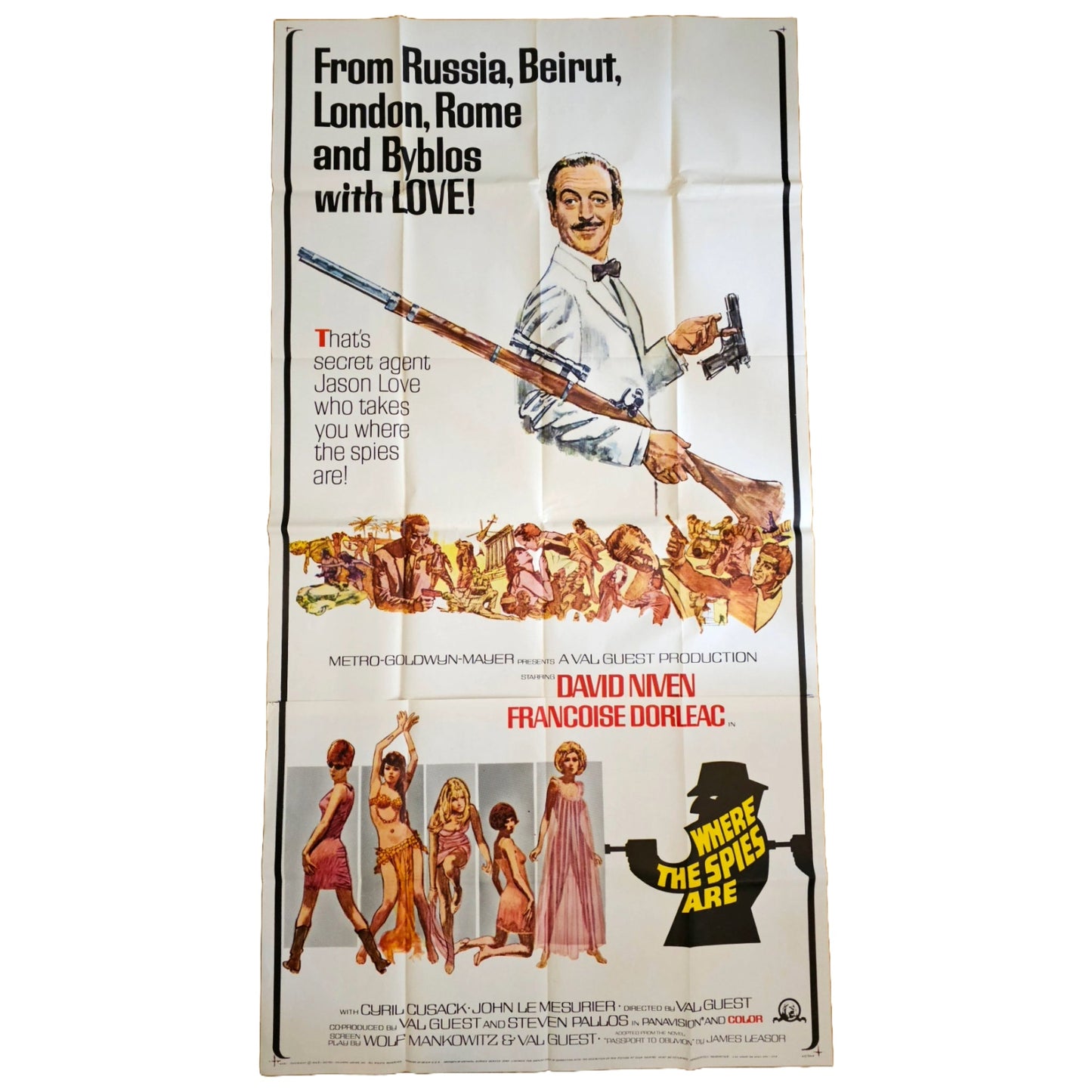 Where The Spies Are 1965 David Niven Original Filmplakat (Englisch)