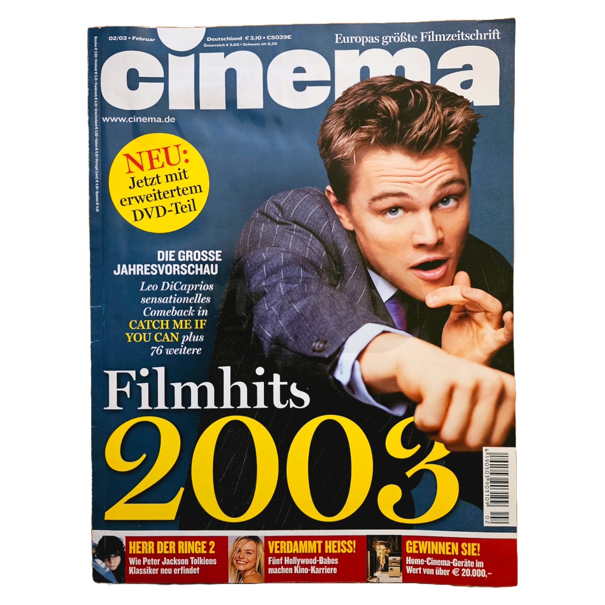 Cinema 02/03 Filmzeitschrift (Heft 297) Kinomagazin Leonardo DiCaprio 2003